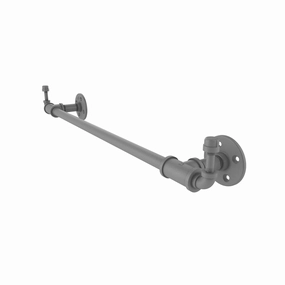 18" Towel Bar with Integrated Hooks, Matt Gray Finish