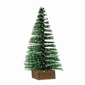 *12/Set Mini Snowy Bottle Brush Trees