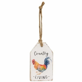 *Country Living Rooster Wood Tag