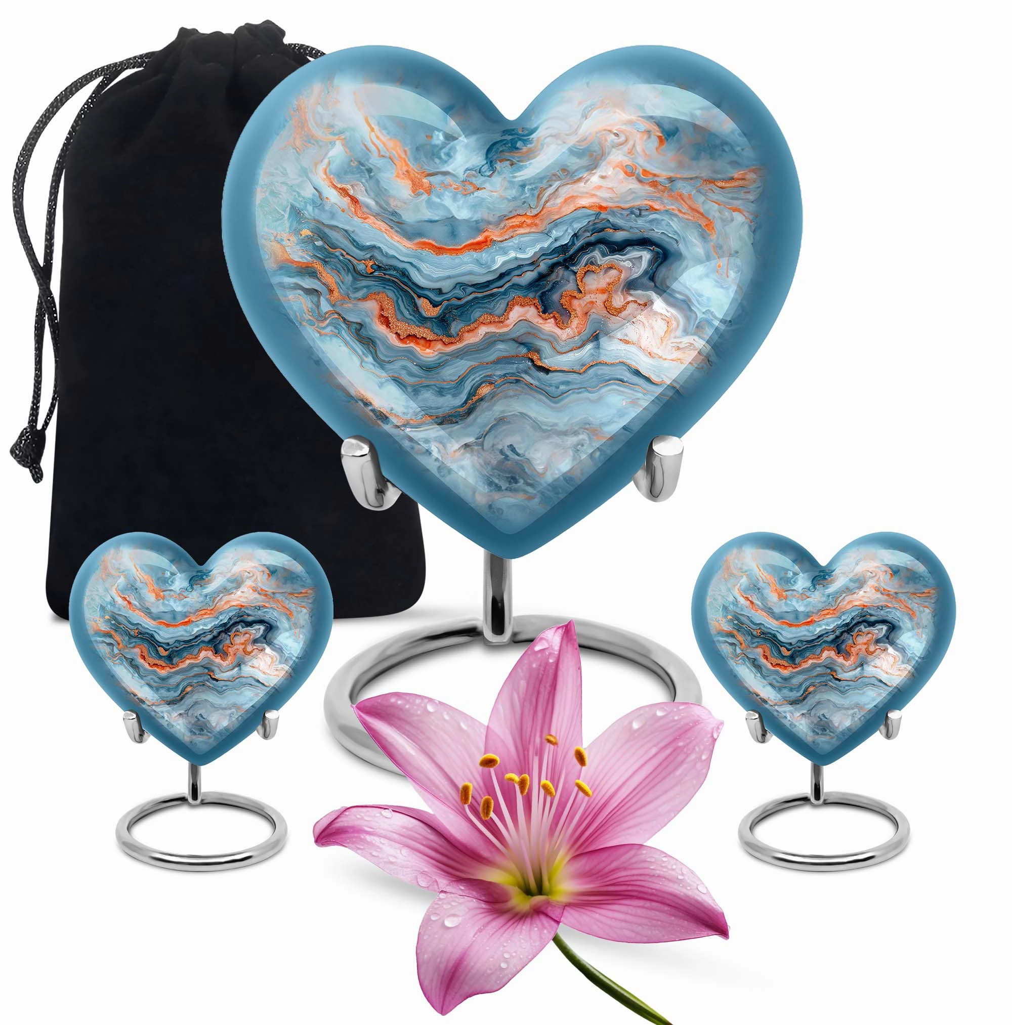Abstract Urn Embrace: Large Burial Urn for Ashes for Women