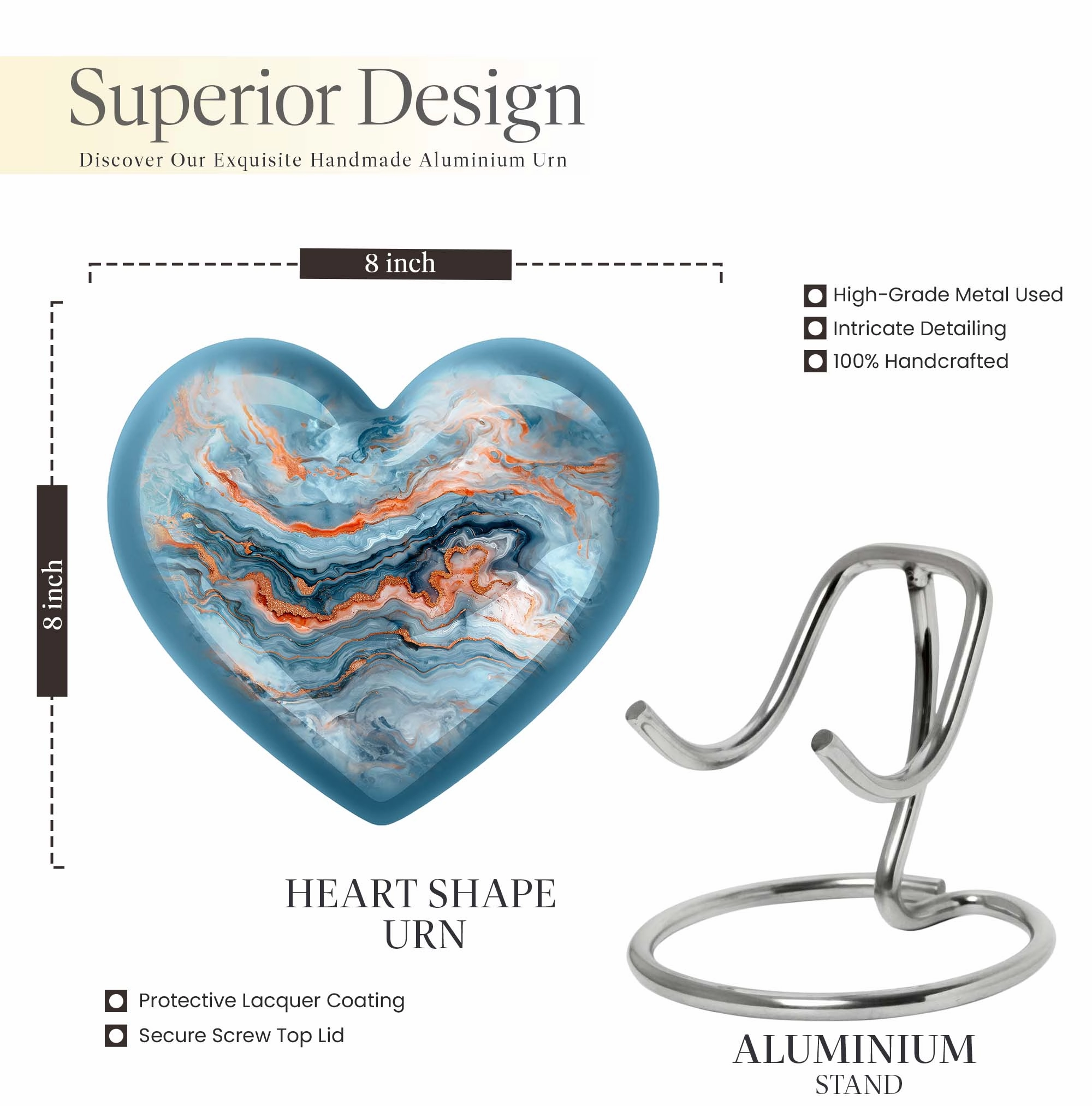 Abstract Urn Embrace: Large Burial Urn for Ashes for Women