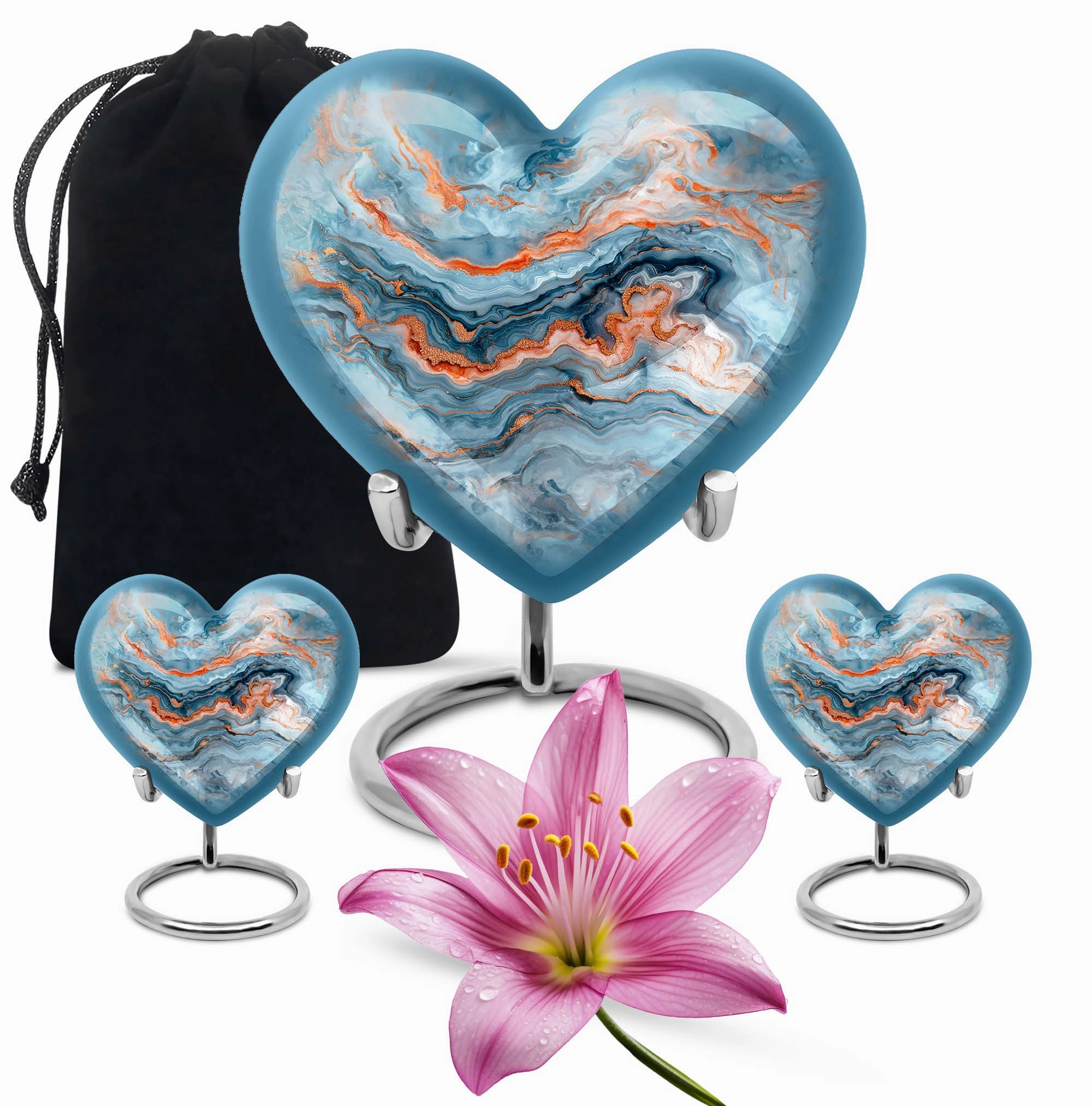 Abstract Urn Embrace: Large Burial Urn for Ashes for Women