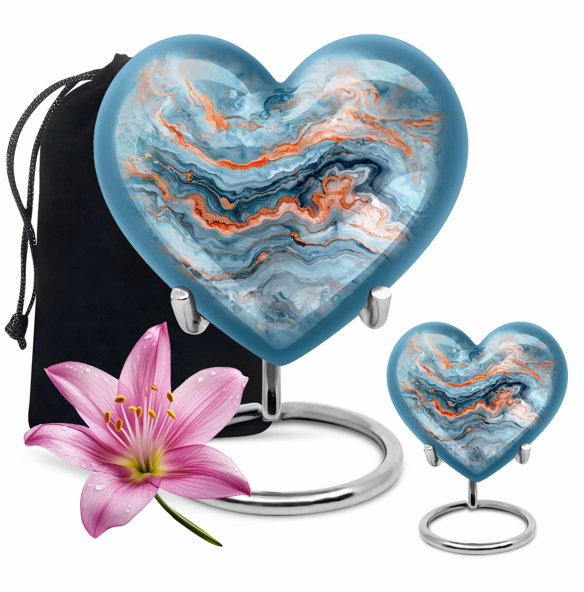 Abstract Urn Embrace: Large Burial Urn for Ashes for Women