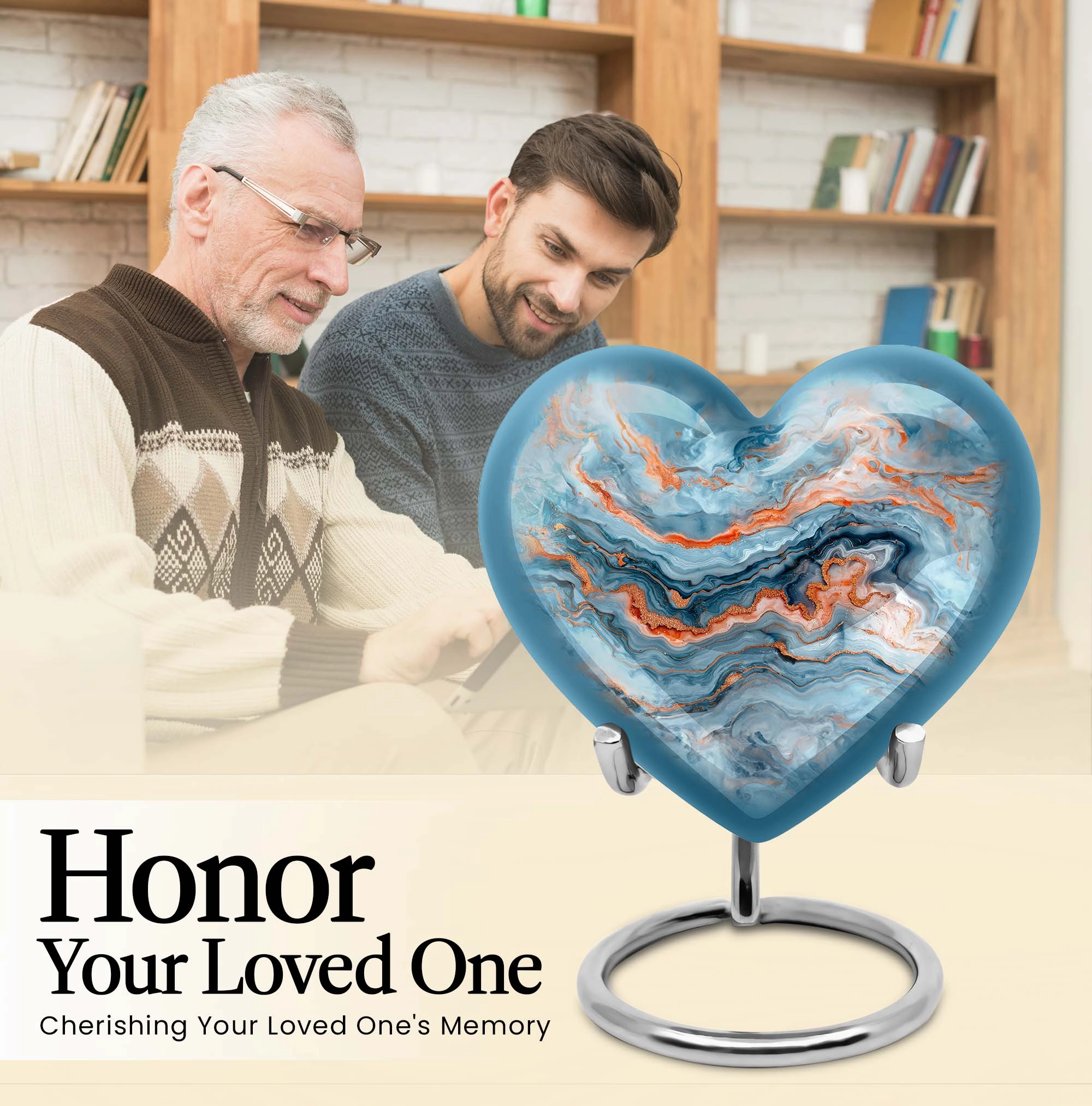 Abstract Urn Embrace: Large Burial Urn for Ashes for Women