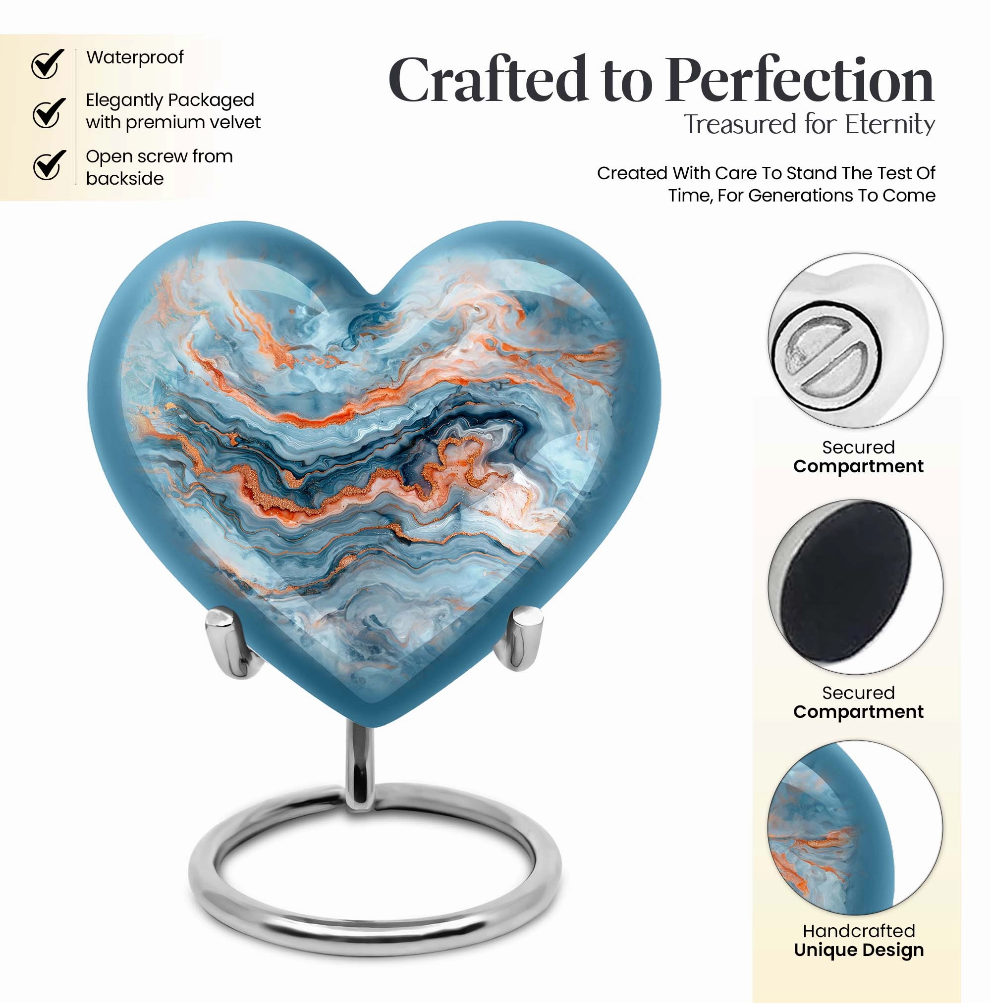 Abstract Urn Embrace: Large Burial Urn for Ashes for Women
