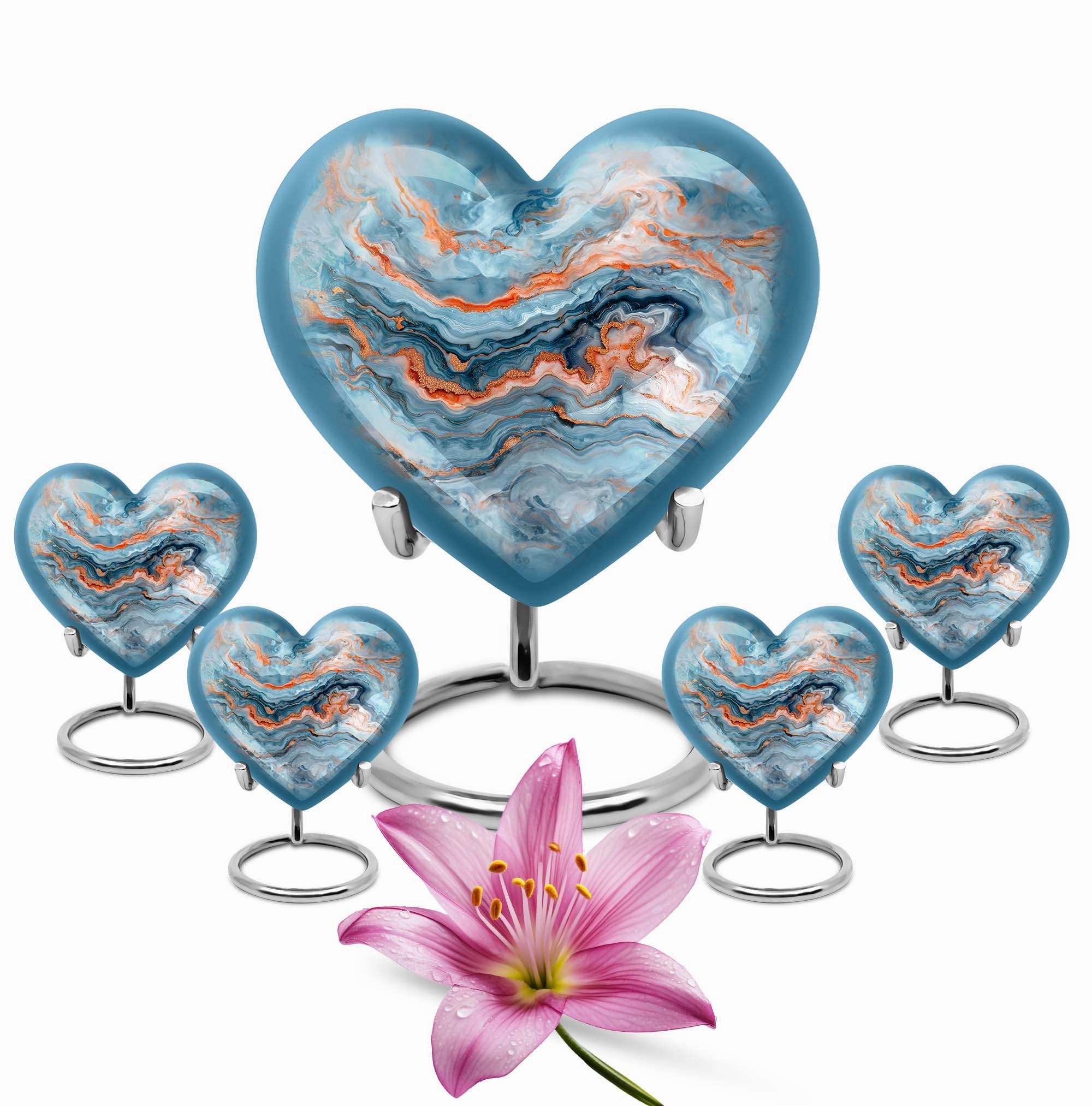 Abstract Urn Embrace: Large Burial Urn for Ashes for Women
