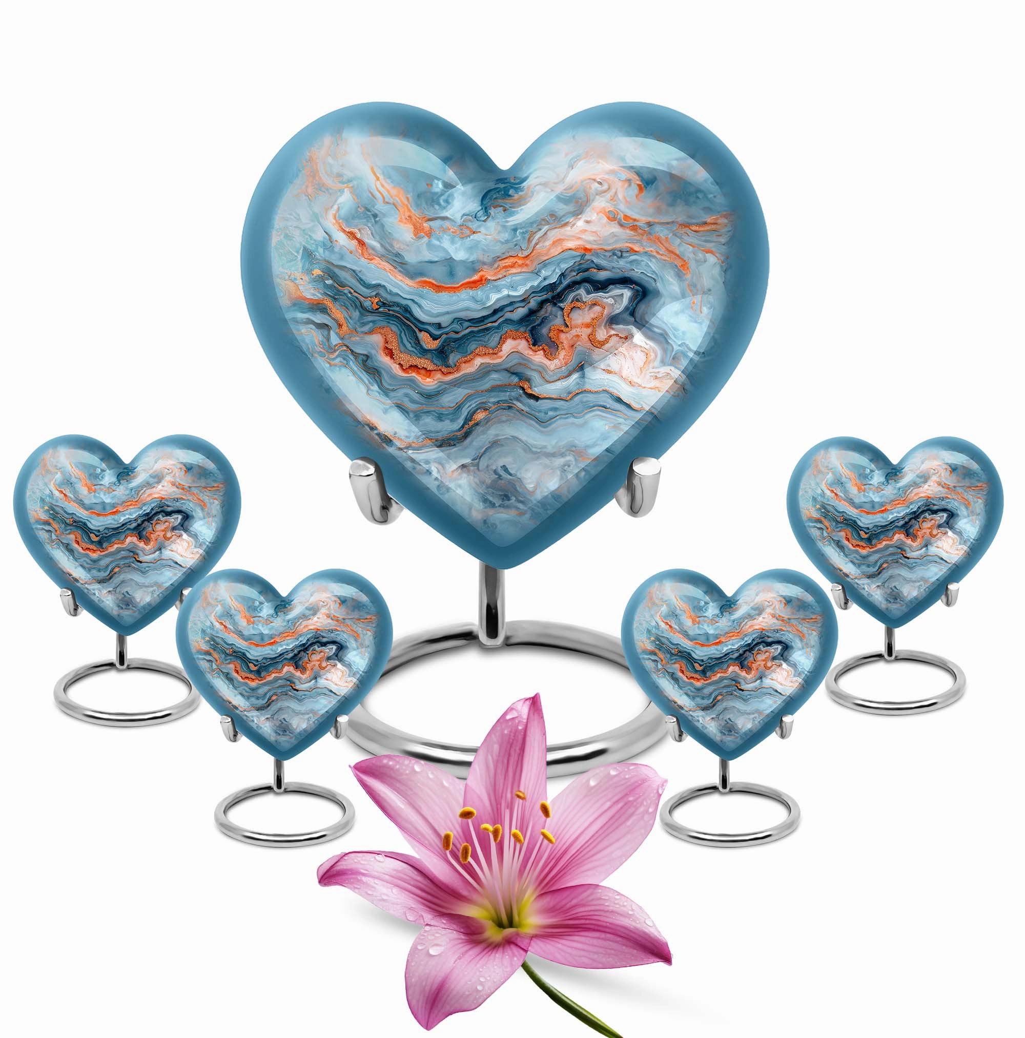 Abstract Urn Embrace: Large Burial Urn for Ashes for Women
