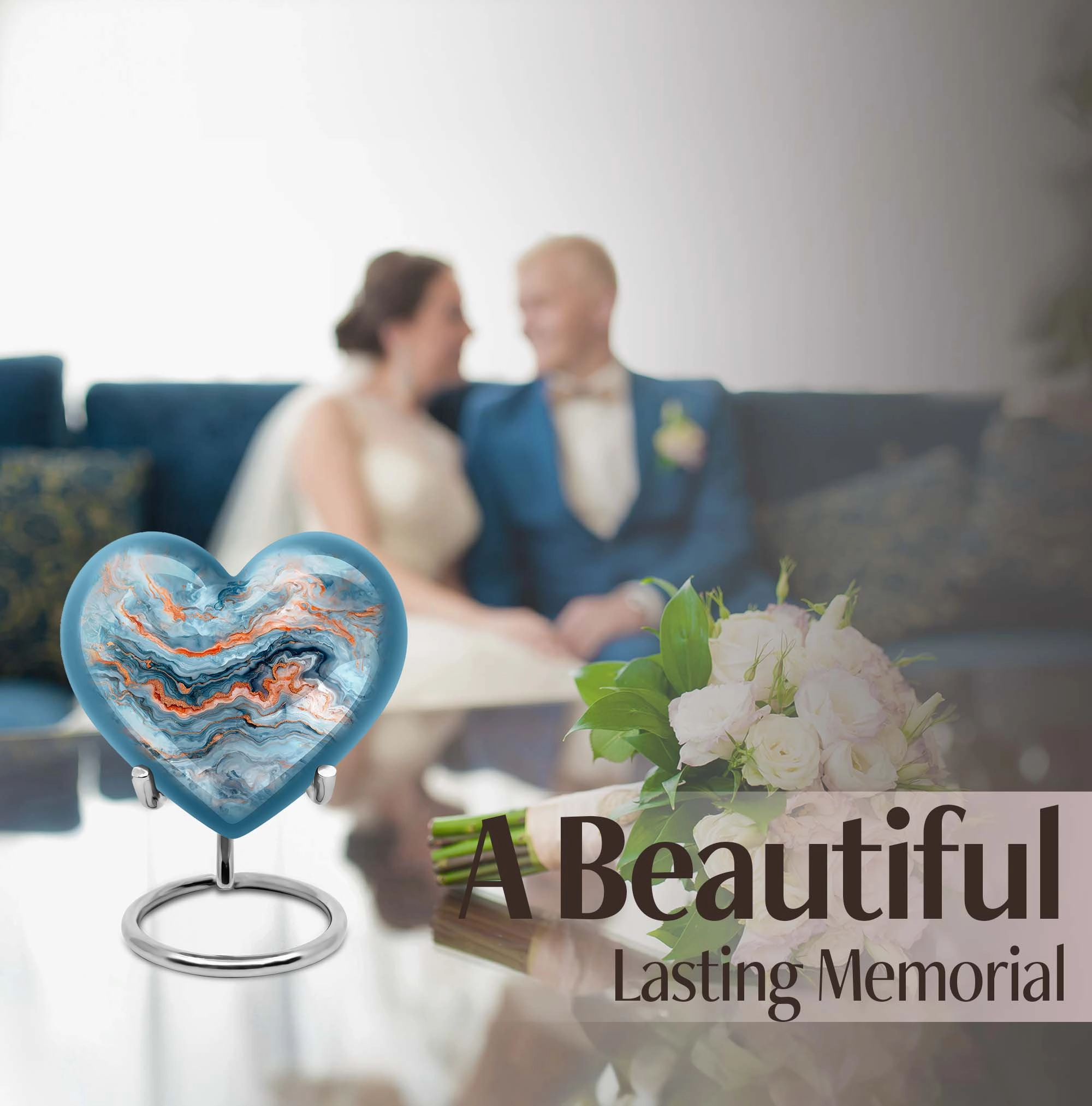 Abstract Urn Embrace: Large Burial Urn for Ashes for Women
