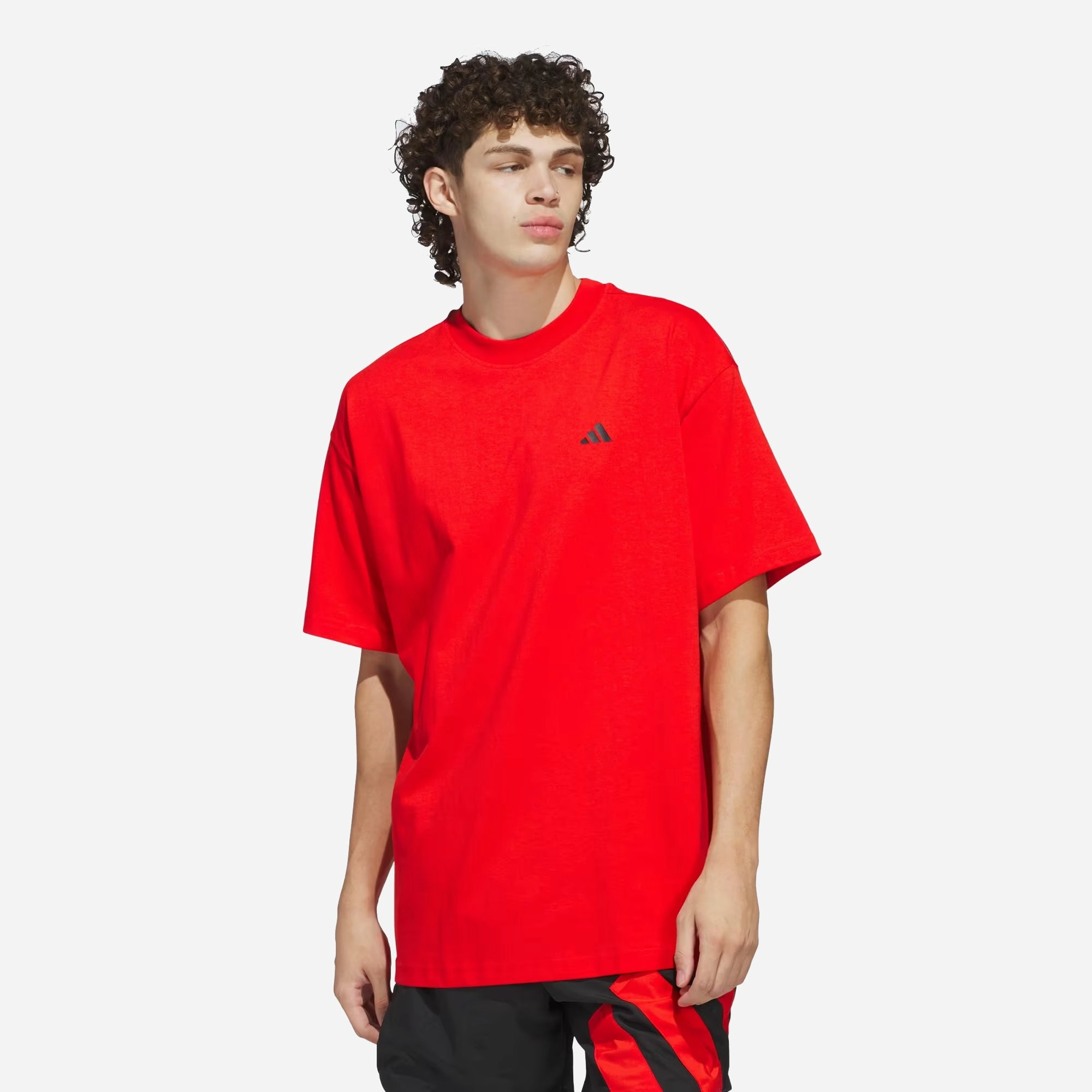 Adidas Originals | ANTHONY EDWARDS SEASONAL LOGO TEE { ACTIVE RED