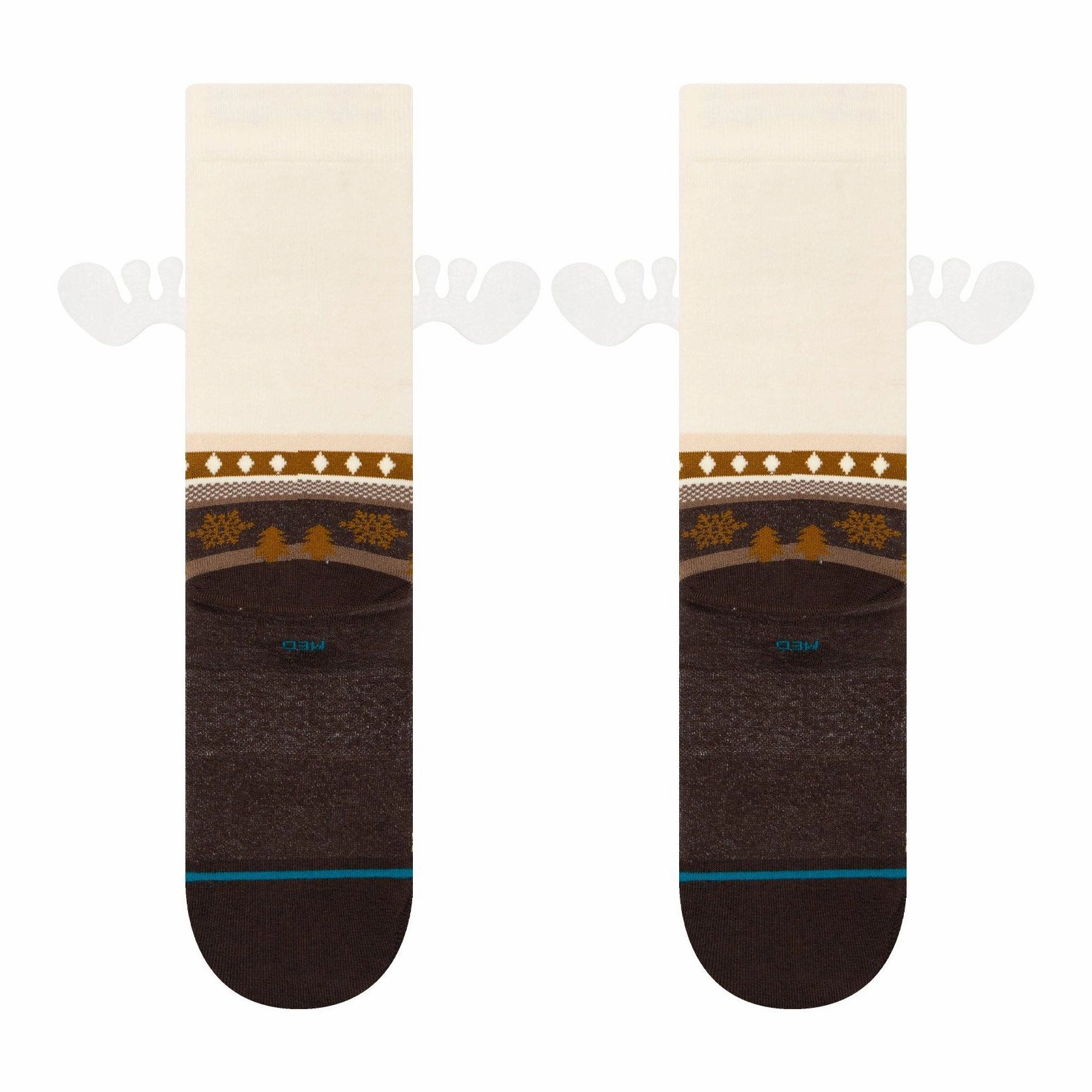 Adult Crew Socks - Have Some Eggnog - Dark Brown