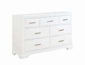 Arista 7-Drawer Dresser - White