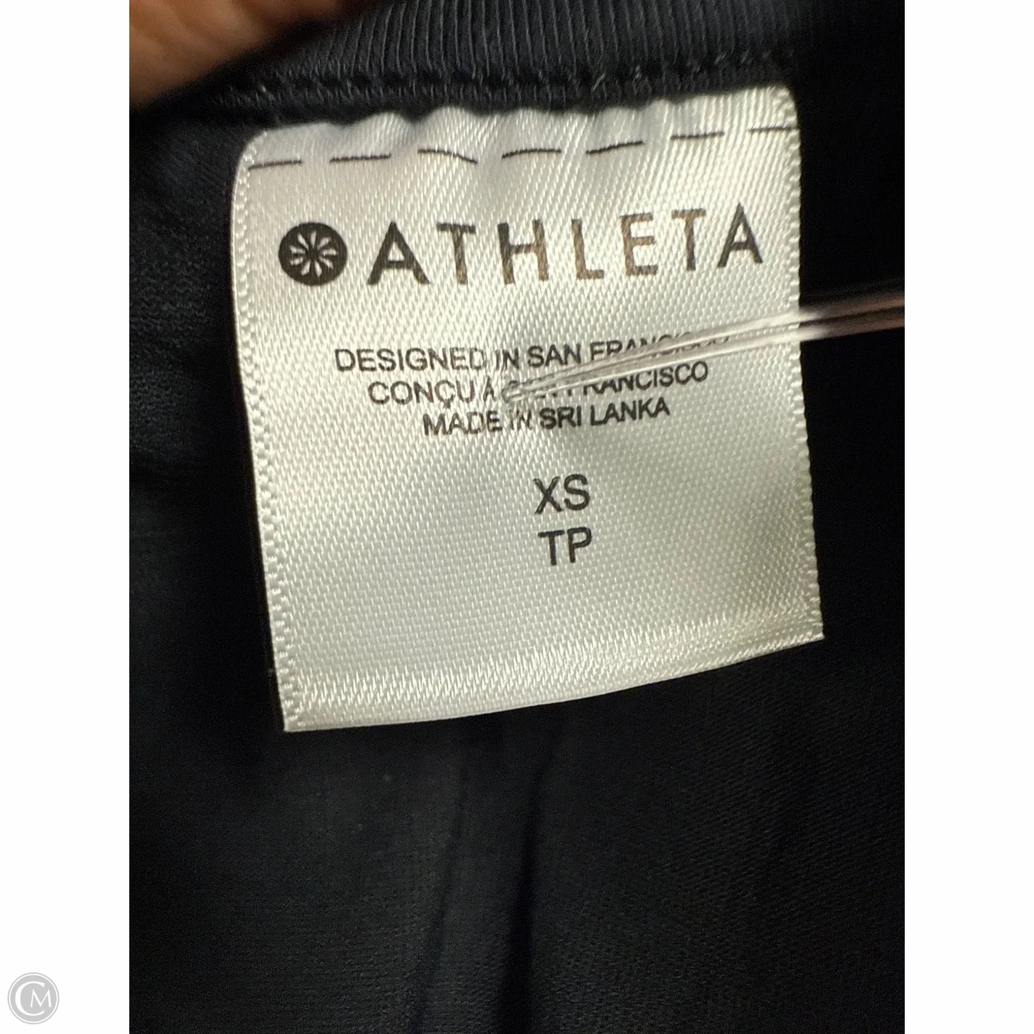 Athletic Top Short Sleeve By Athleta In Black, Size: Xs