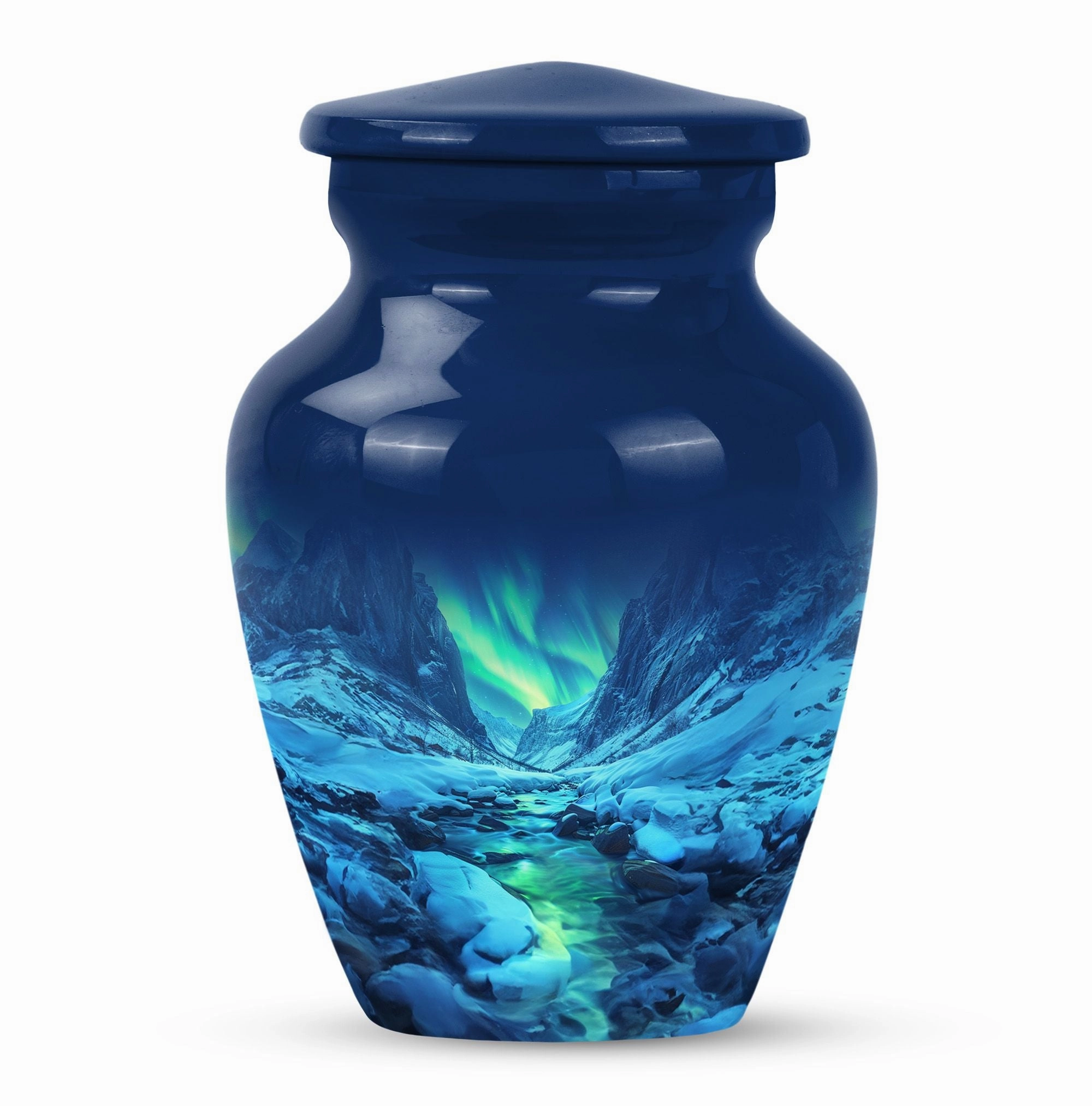 Aurora Borealis Eternity: Cremation Urn for Men