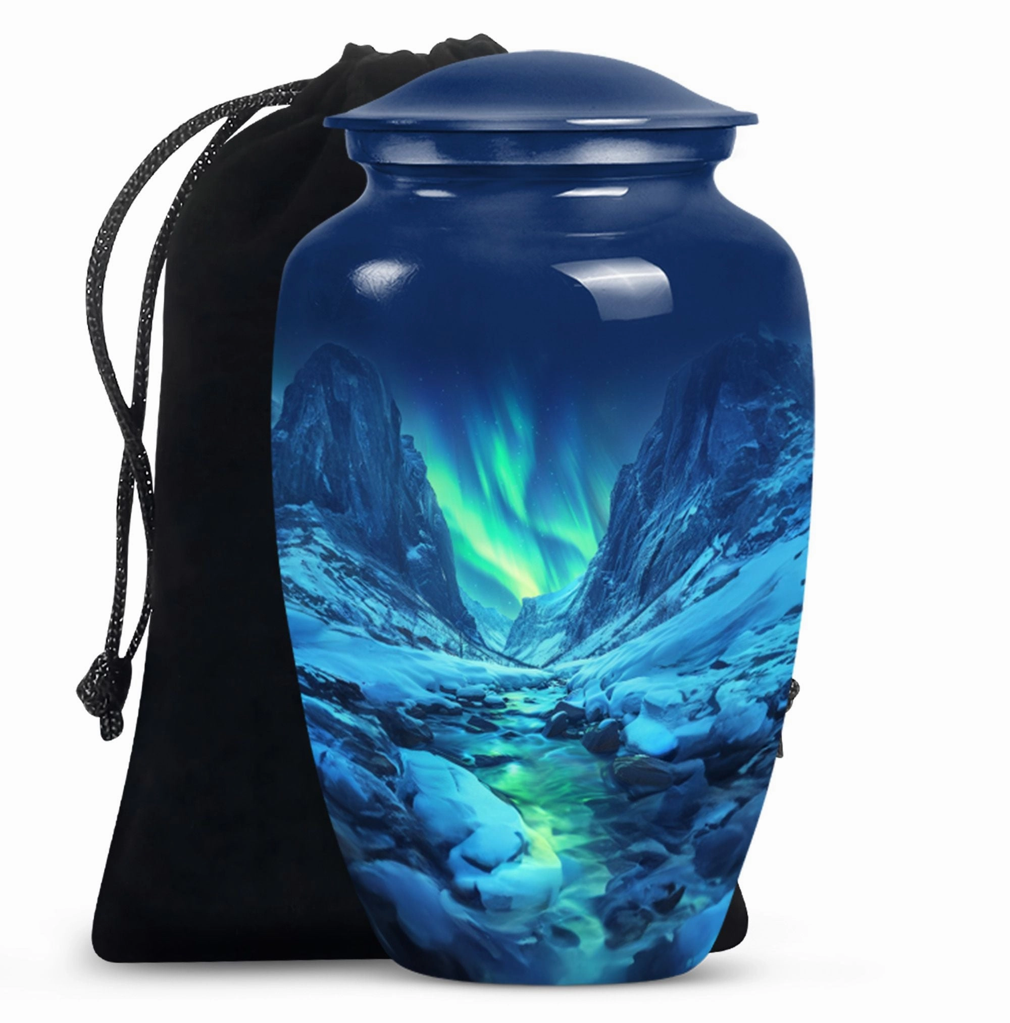Aurora Borealis Eternity: Cremation Urn for Men
