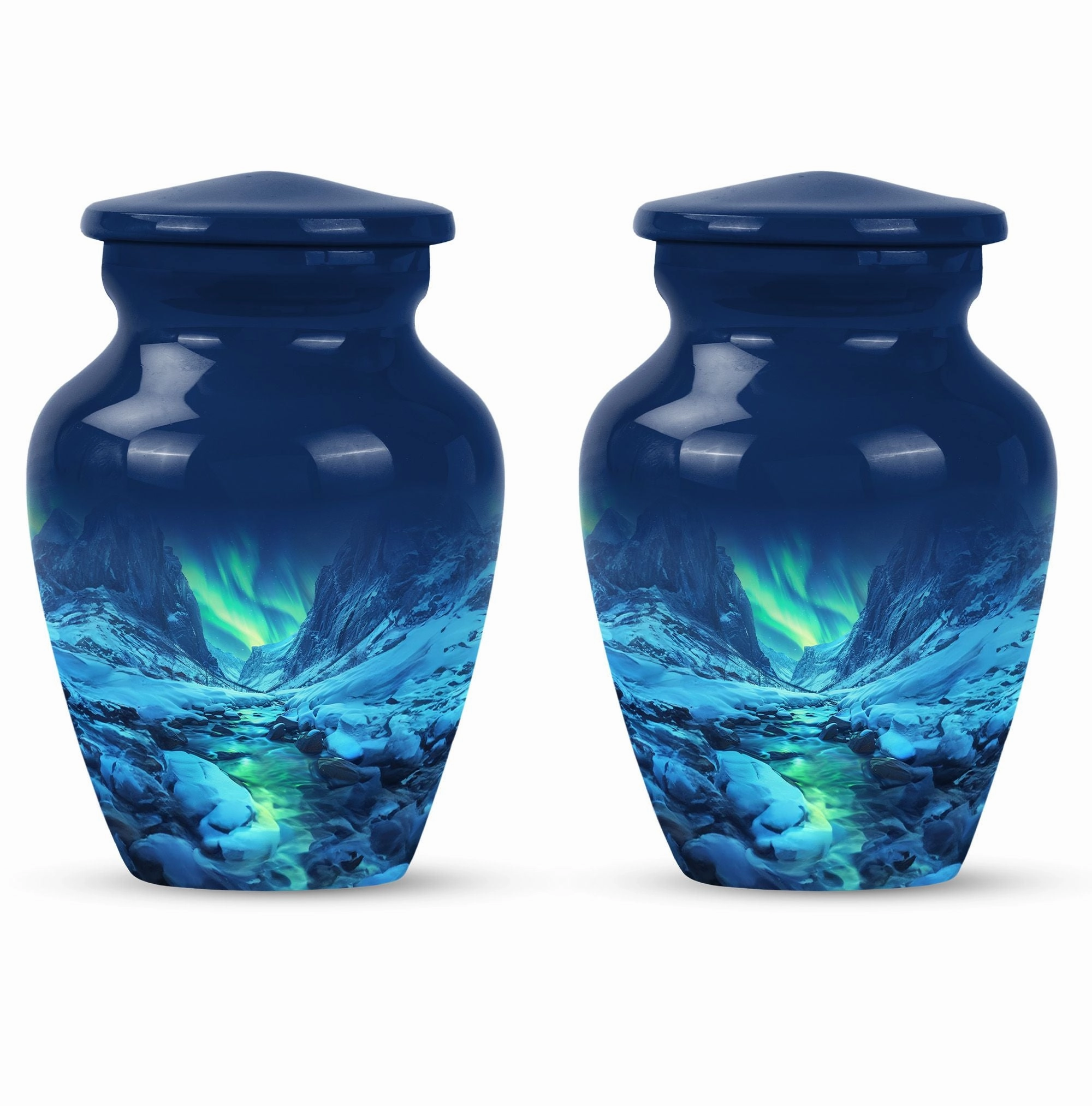 Aurora Borealis Eternity: Cremation Urn for Men
