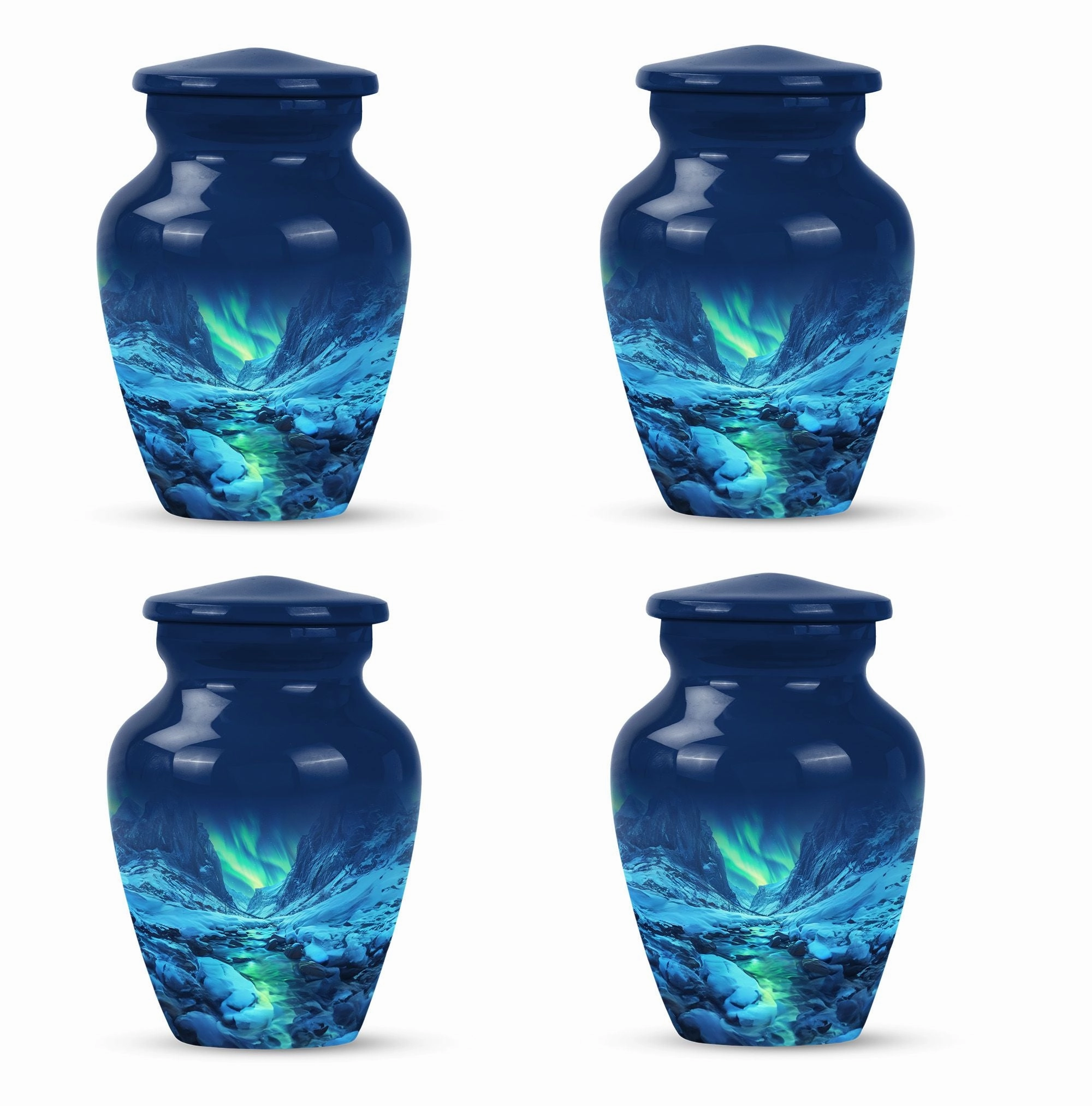 Aurora Borealis Eternity: Cremation Urn for Men