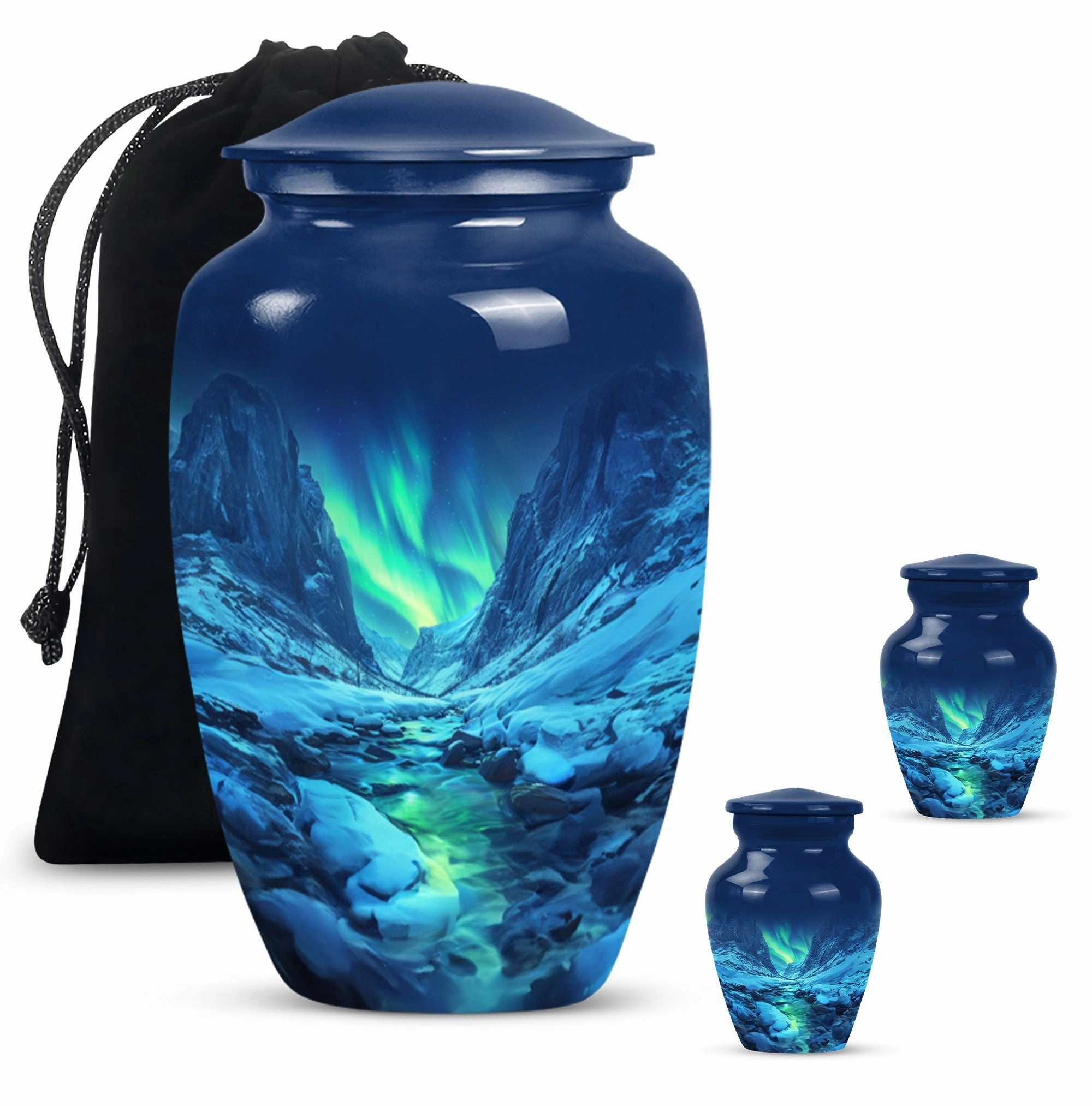 Aurora Borealis Eternity: Cremation Urn for Men