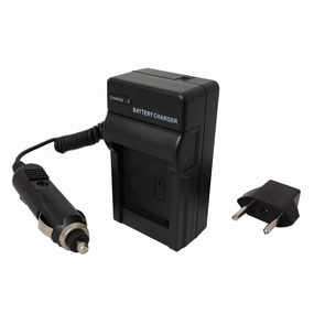 Batteries N Accessories BNA-WB-126 Digital Camera Battery Charger - Replacement for Konica-Minolta BC-900 Charger, Compatible with Minolta NP-900 and Olympus LI-80B Battery - 110/220V Fold-in Plug with Car & EU adapters