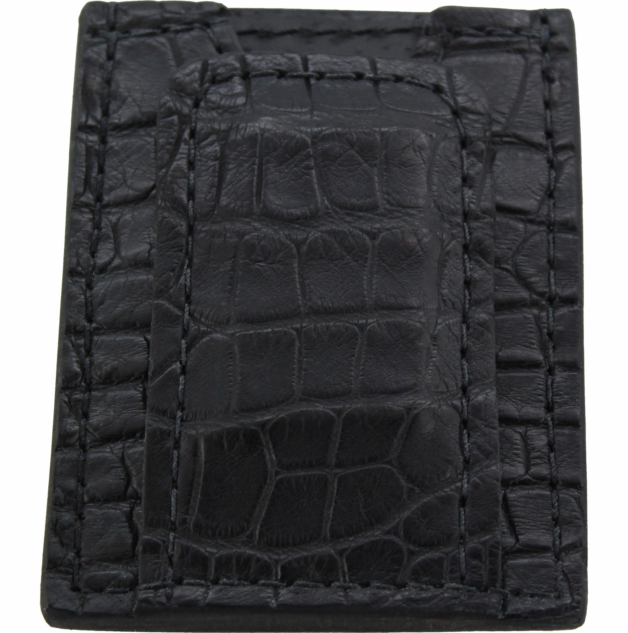 Black Alligator Money Clip Wallet With Credit Card Slots