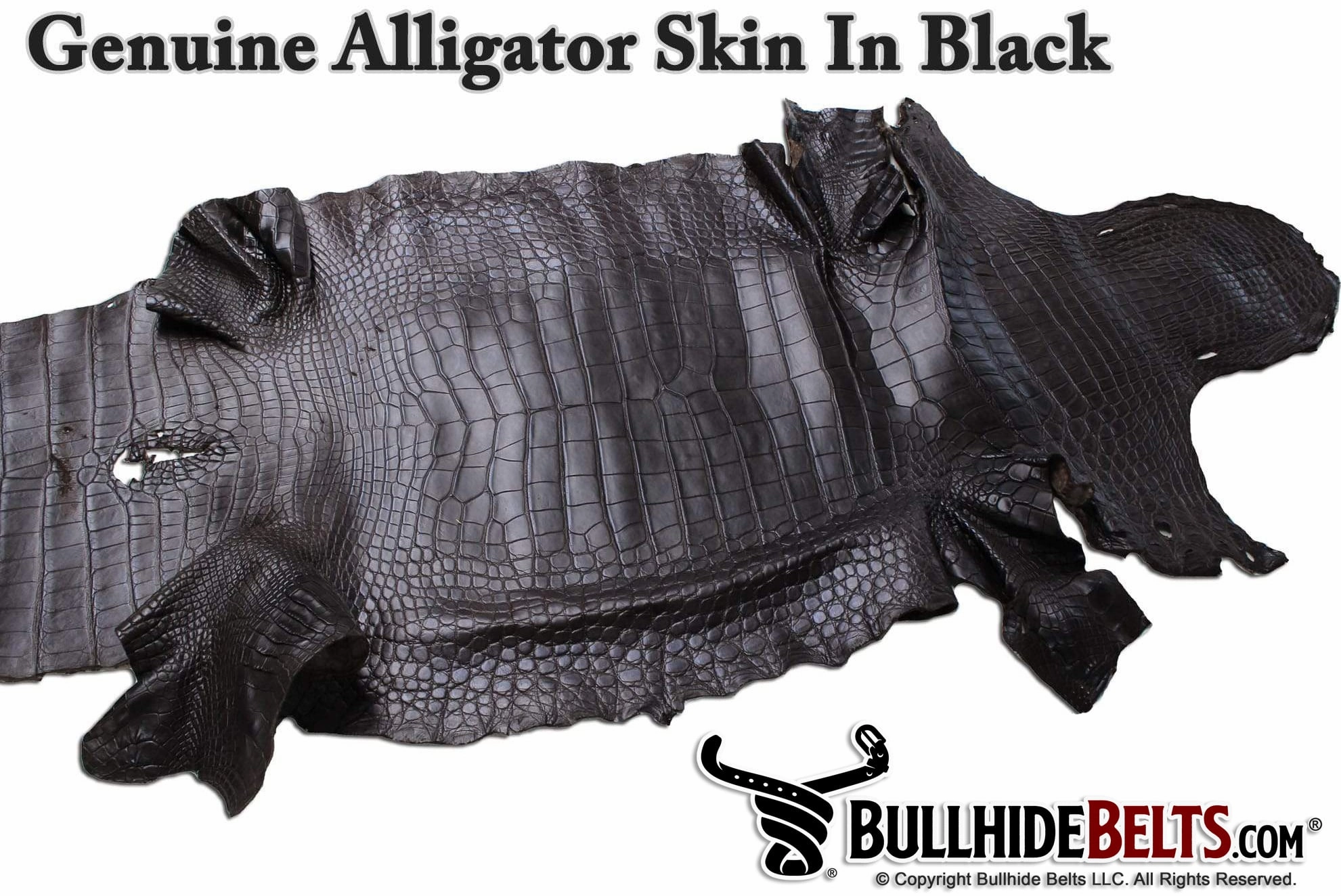 Black Alligator Money Clip Wallet With Credit Card Slots