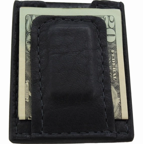Black American Bison Money Clip Wallet With Credit Card Slots