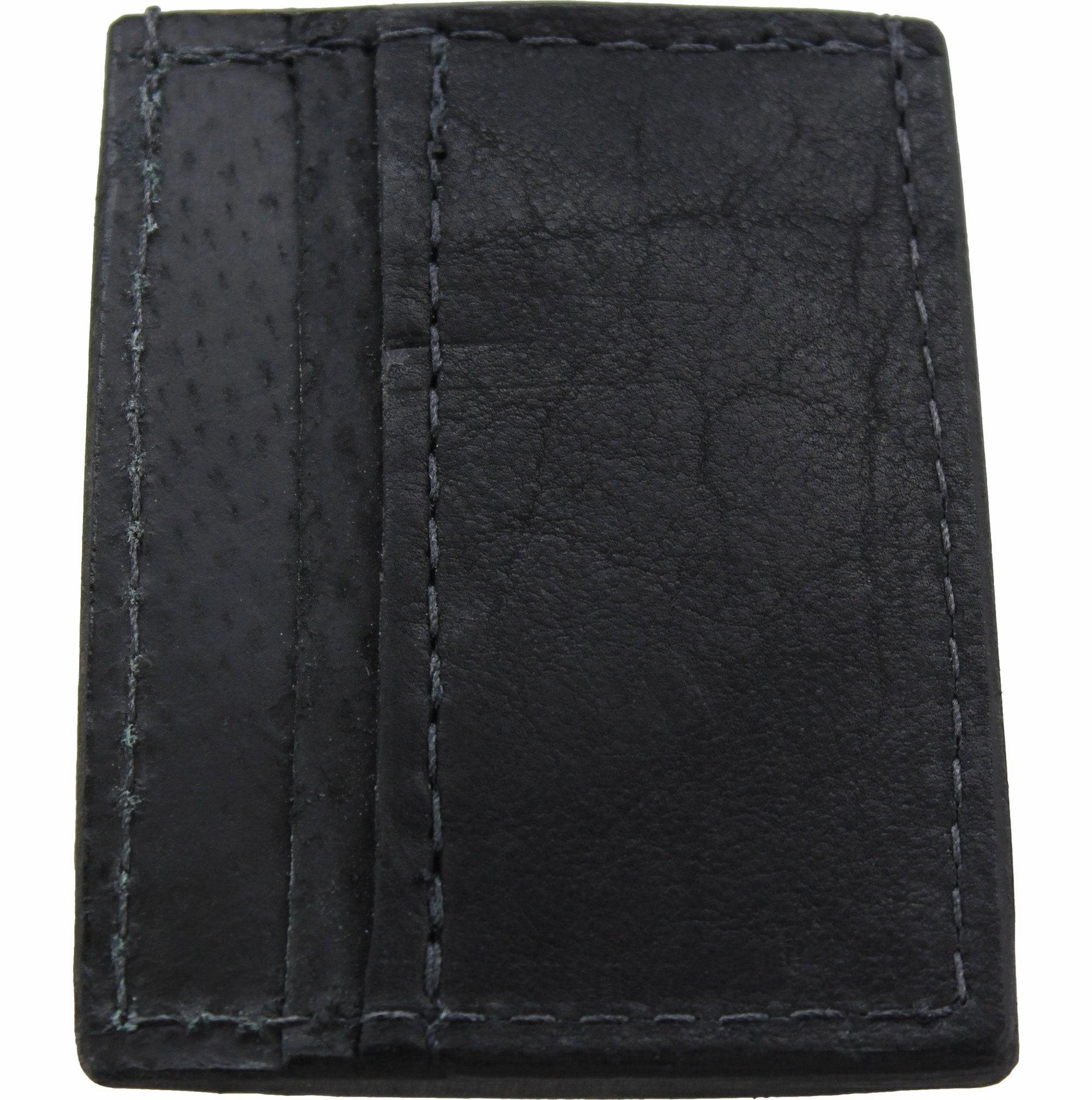 Black American Bison Money Clip Wallet With Credit Card Slots