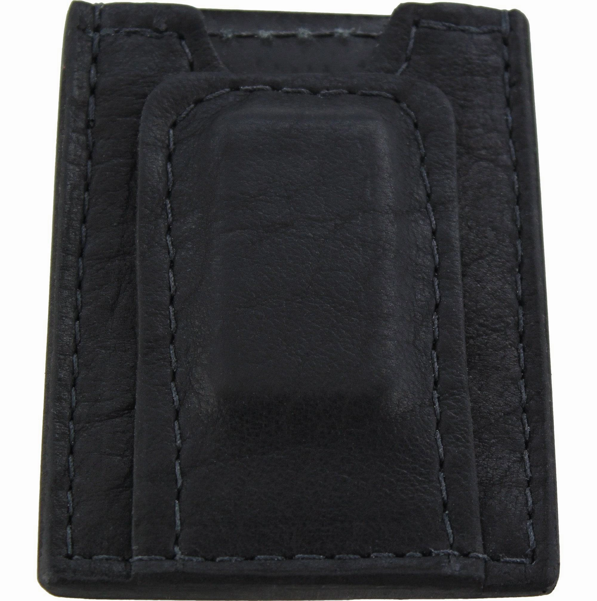 Black American Bison Money Clip Wallet With Credit Card Slots