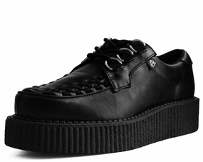 Black Faux Leather Anarchic Creeper