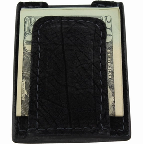 Black Hippopotamus Money Clip Wallet With Credit Card Slots