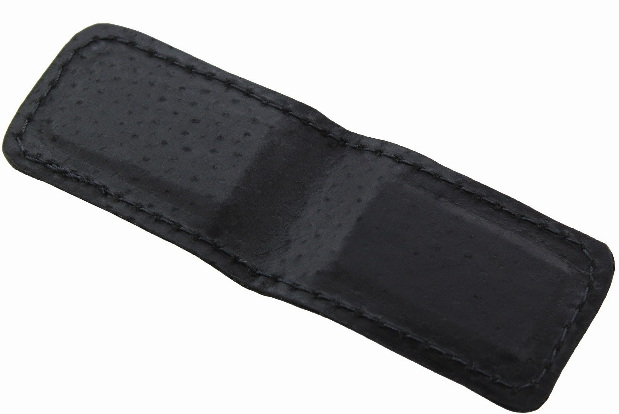 Black Ostrich Men's Magnetic Money Clip