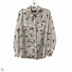 Blouse Designer By Karl Lagerfeld In Black & White, Size: M