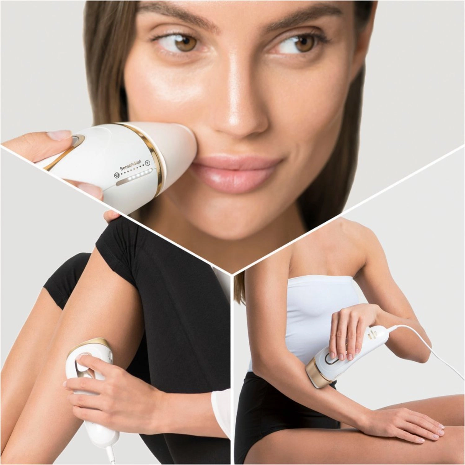 Braun PL5147 Silk Expert Pro5 IPL Hair Removal Device for Women & Men, White-Gold