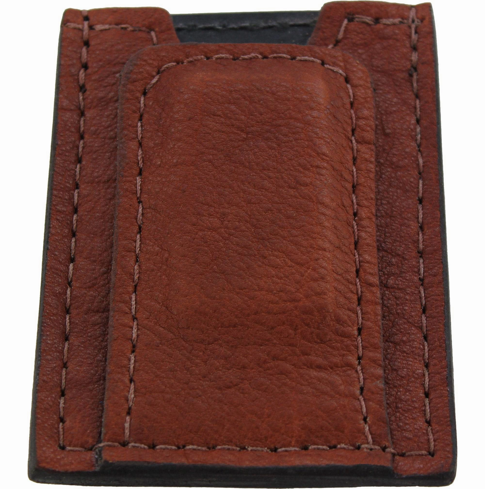 Brown American Bison Money Clip Wallet With Credit Card Slots