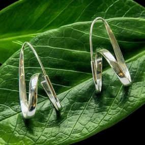 Bumi Earrings - Sterling Silver, Indonesia