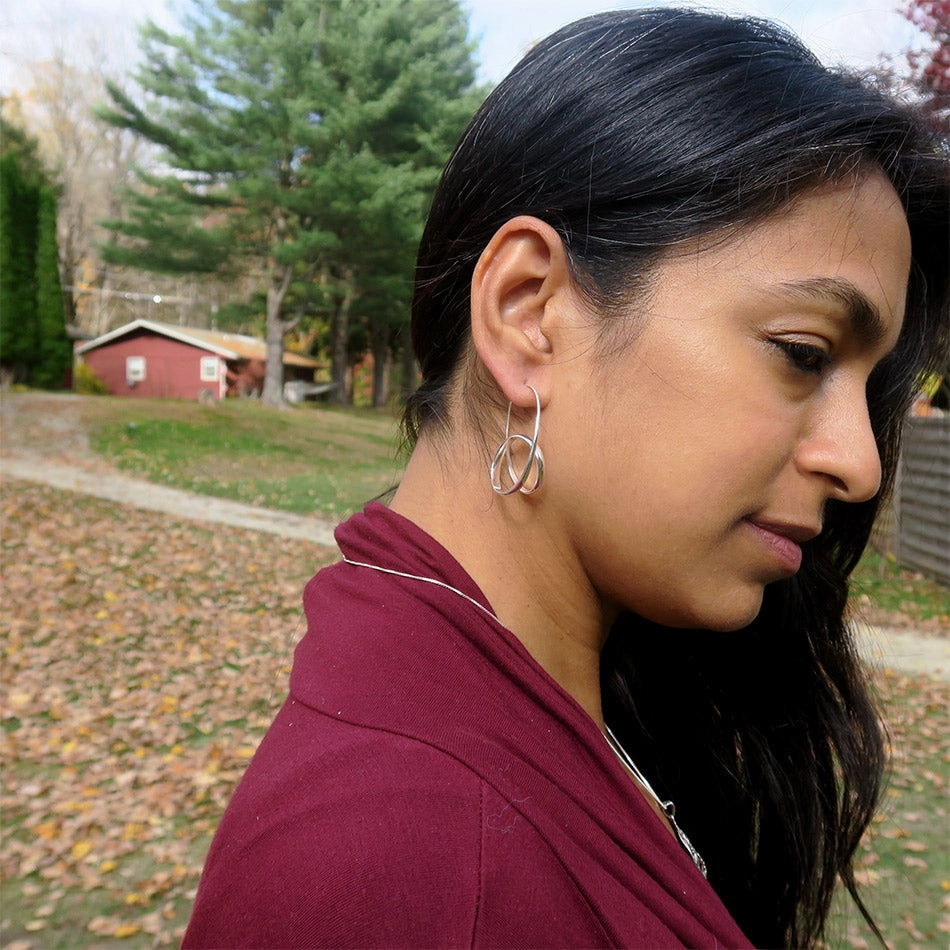 Bumi Earrings - Sterling Silver, Indonesia