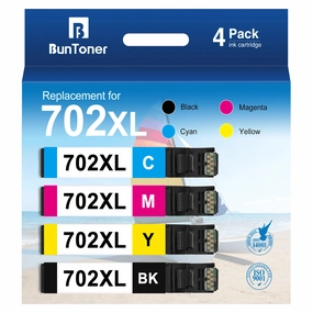 BUNTONER 702XL Ink for Epson 702 Ink Cartridges for Epson