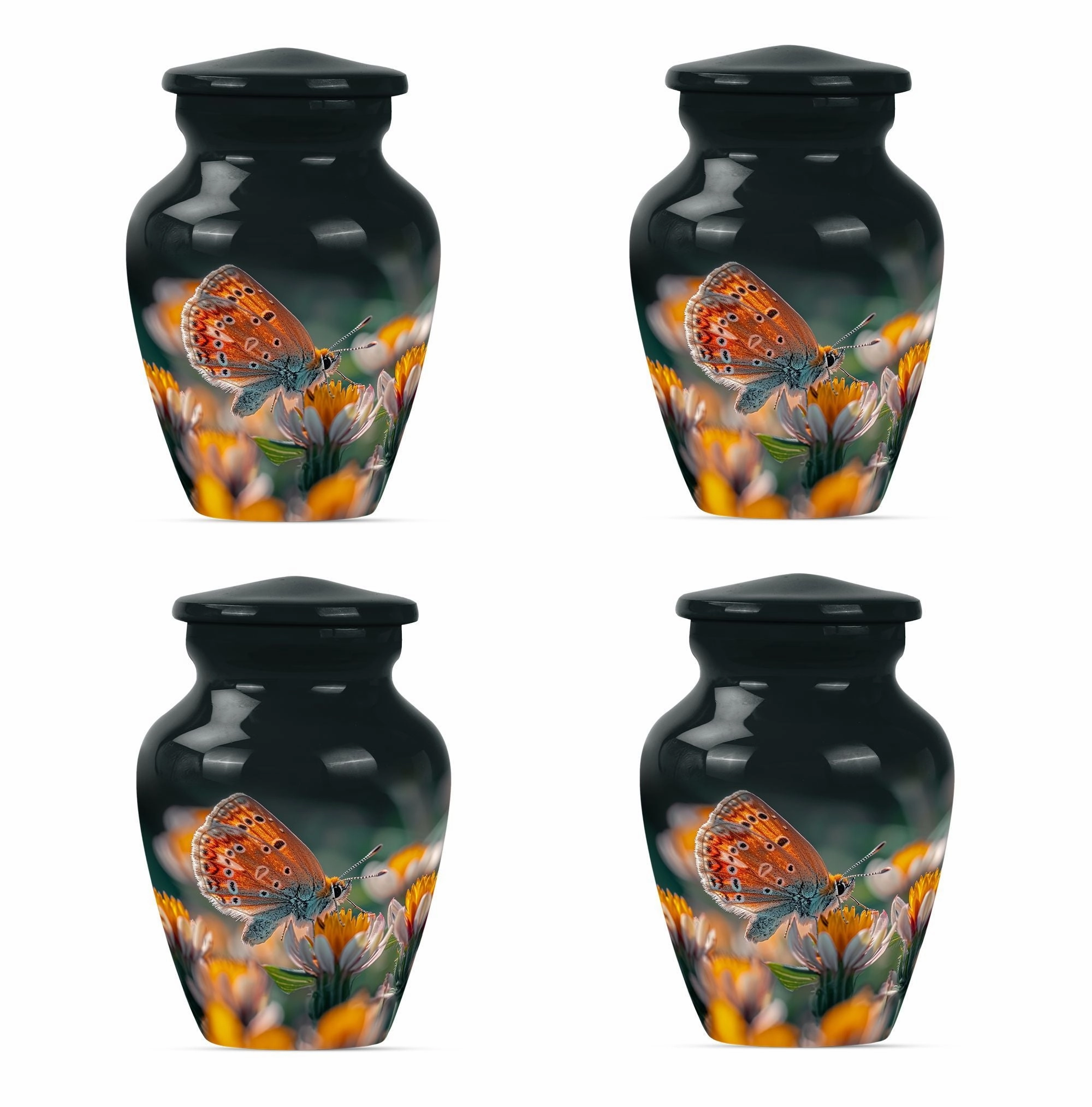 Butterfly Serenity: Tribute to Lost Ones Memorial Urn For Ashes