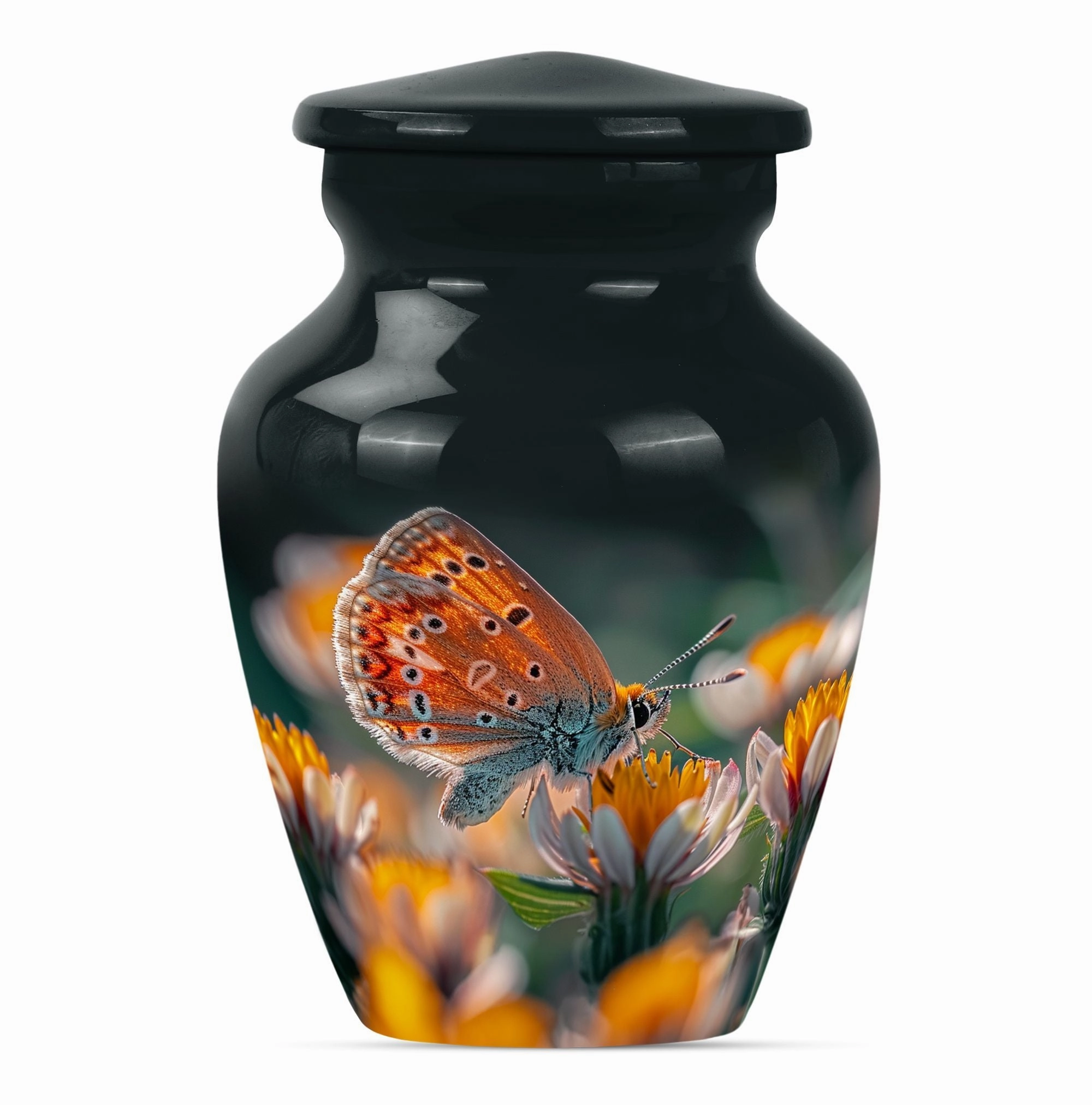 Butterfly Serenity: Tribute to Lost Ones Memorial Urn For Ashes