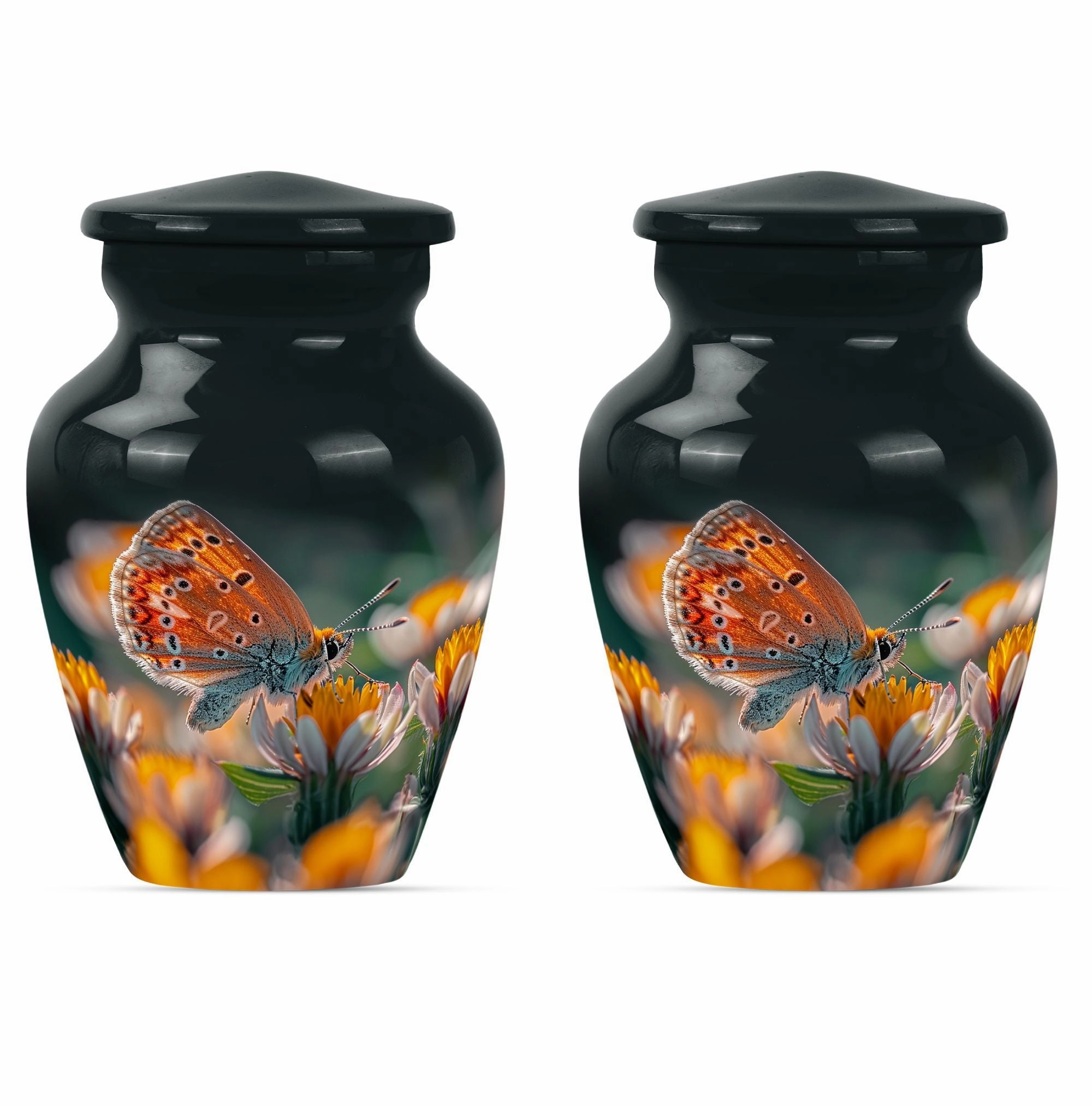 Butterfly Serenity: Tribute to Lost Ones Memorial Urn For Ashes