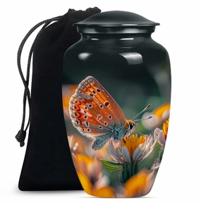 Butterfly Serenity: Tribute to Lost Ones Memorial Urn For Ashes