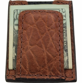 Caramel Brown Elephant Money Clip Wallet With Credit Card Slots