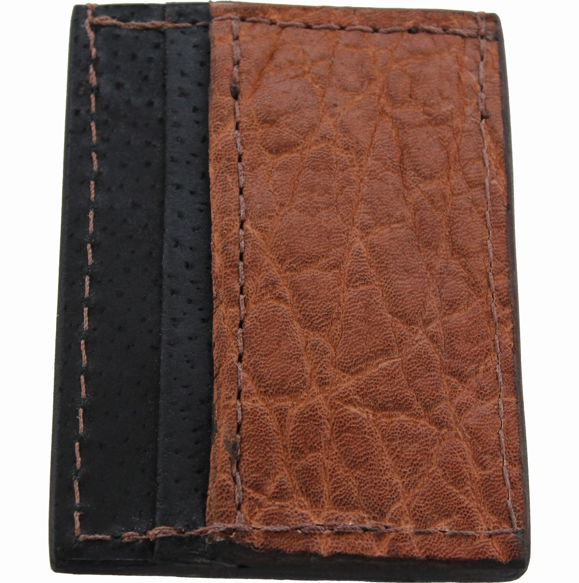 Caramel Brown Elephant Money Clip Wallet With Credit Card Slots