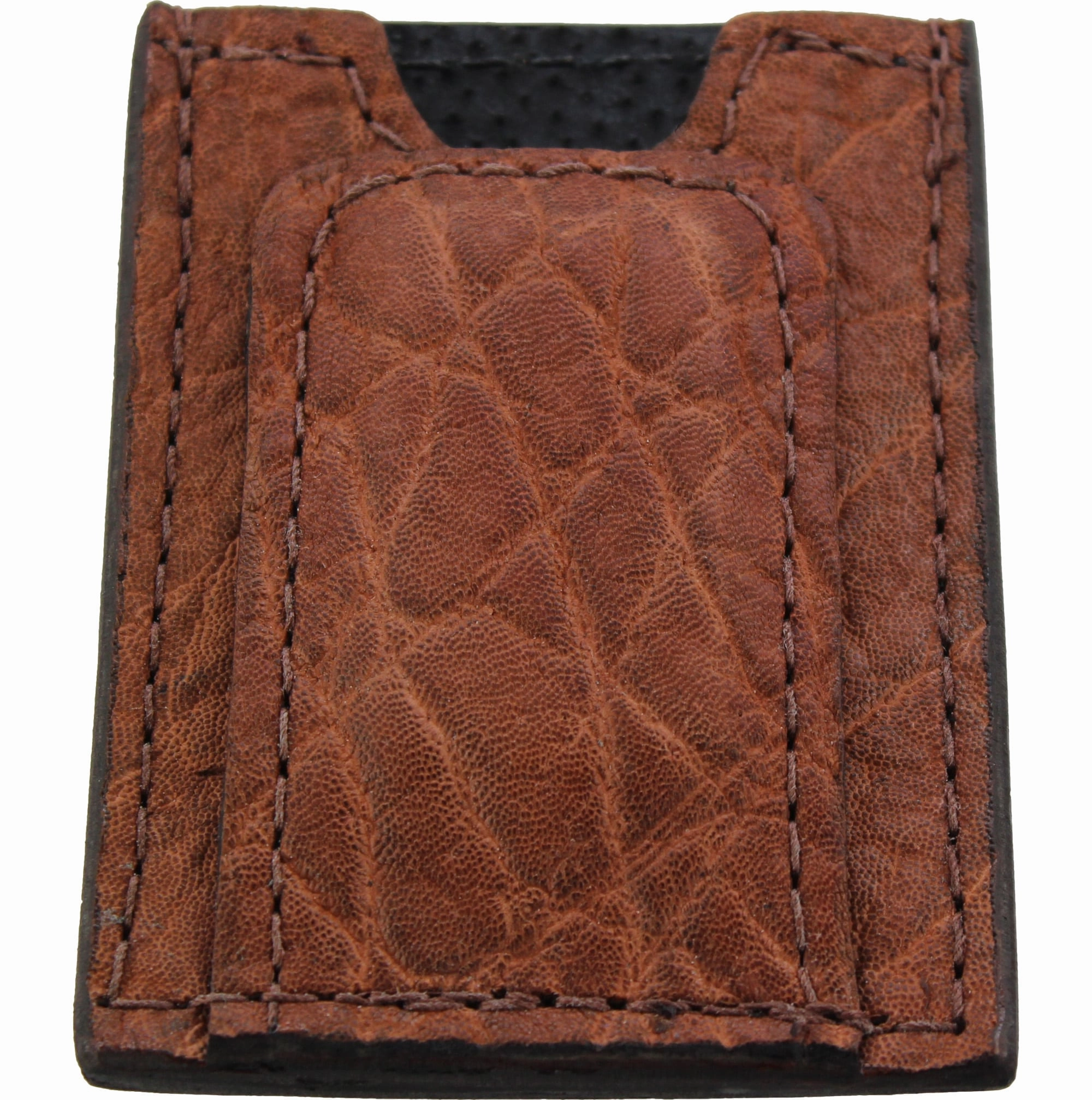 Caramel Brown Elephant Money Clip Wallet With Credit Card Slots