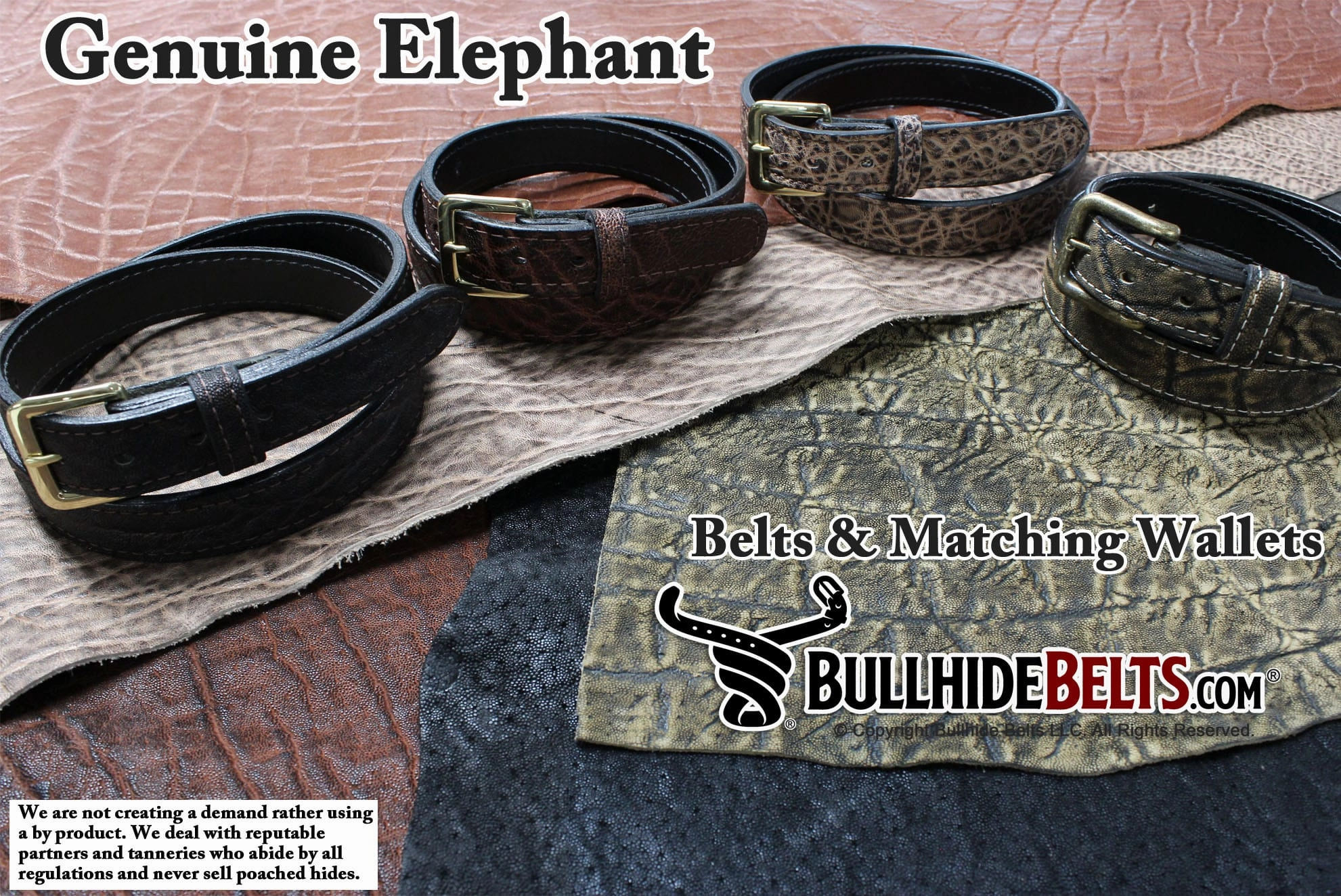 Caramel Brown Elephant Money Clip Wallet With Credit Card Slots