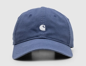 Carhartt WIP Madison Logo Cap Blue Iris / White