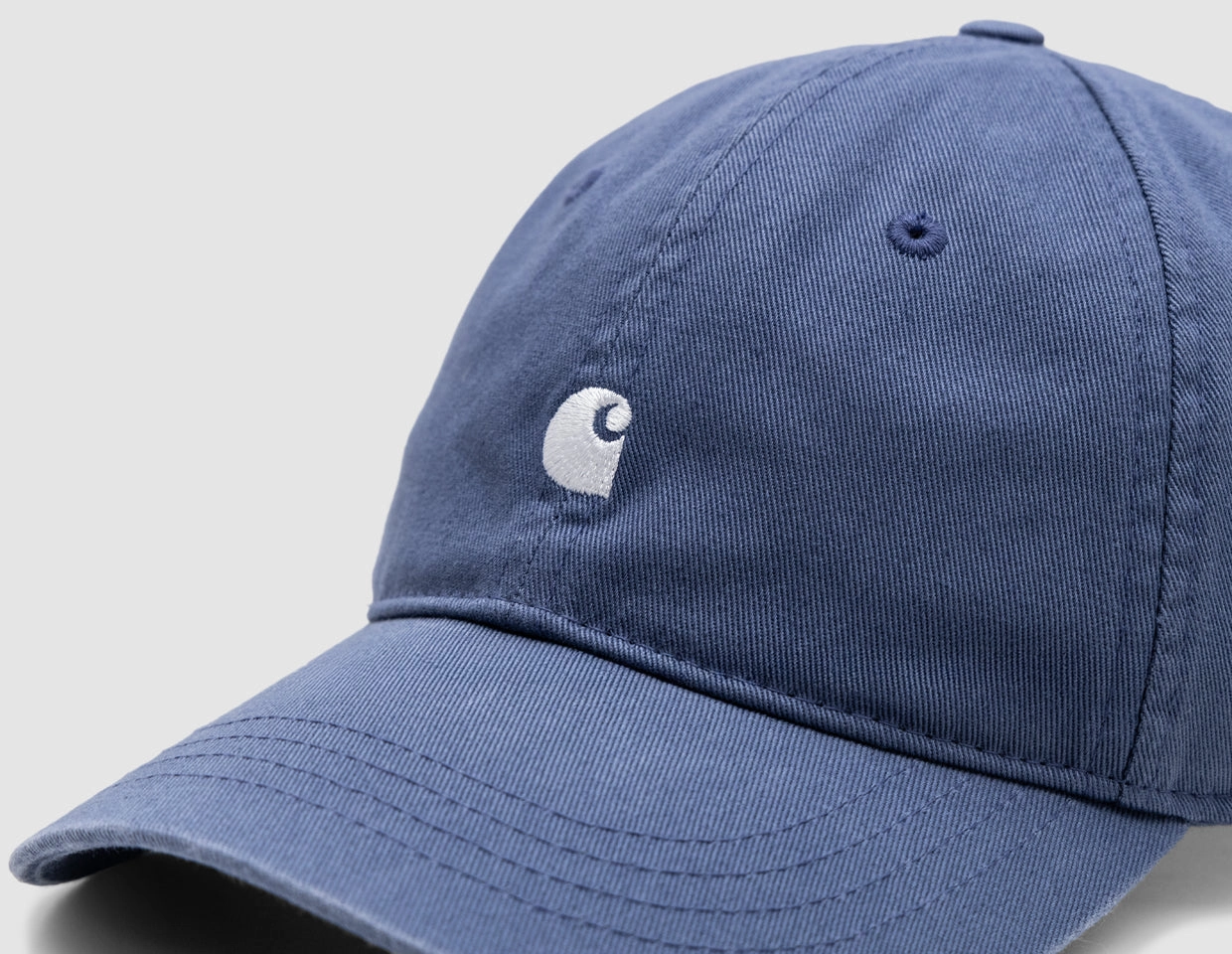 Carhartt WIP Madison Logo Cap Blue Iris / White