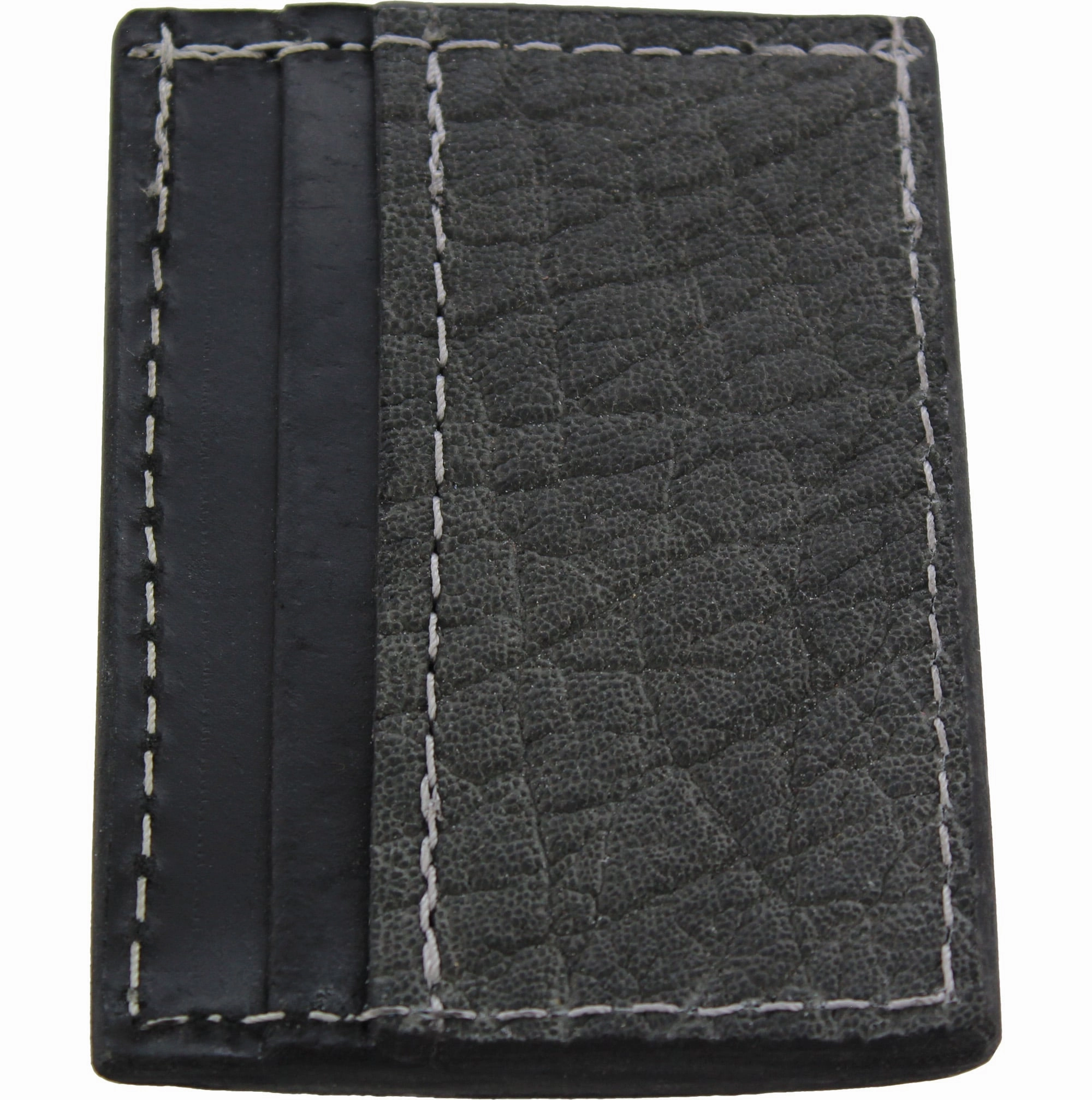 Charcoal Gray Elephant Money Clip Wallet With Credit Card Slots
