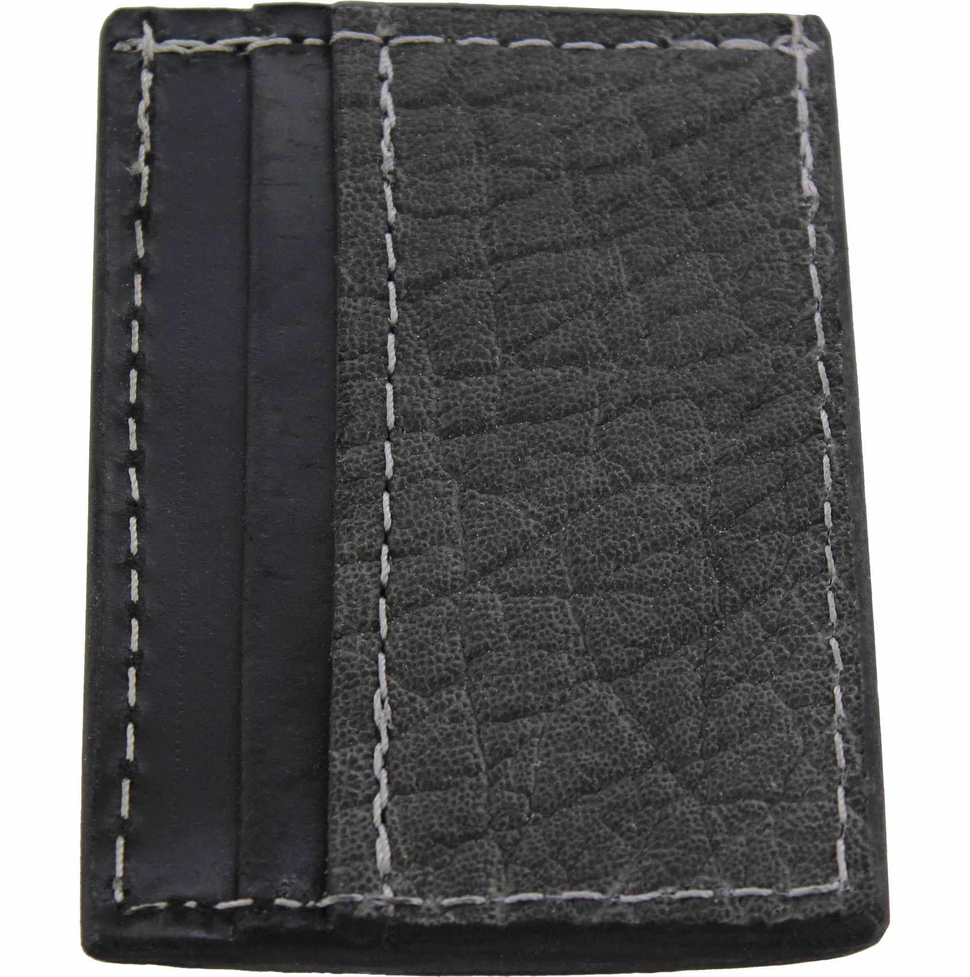 Charcoal Gray Elephant Money Clip Wallet With Credit Card Slots