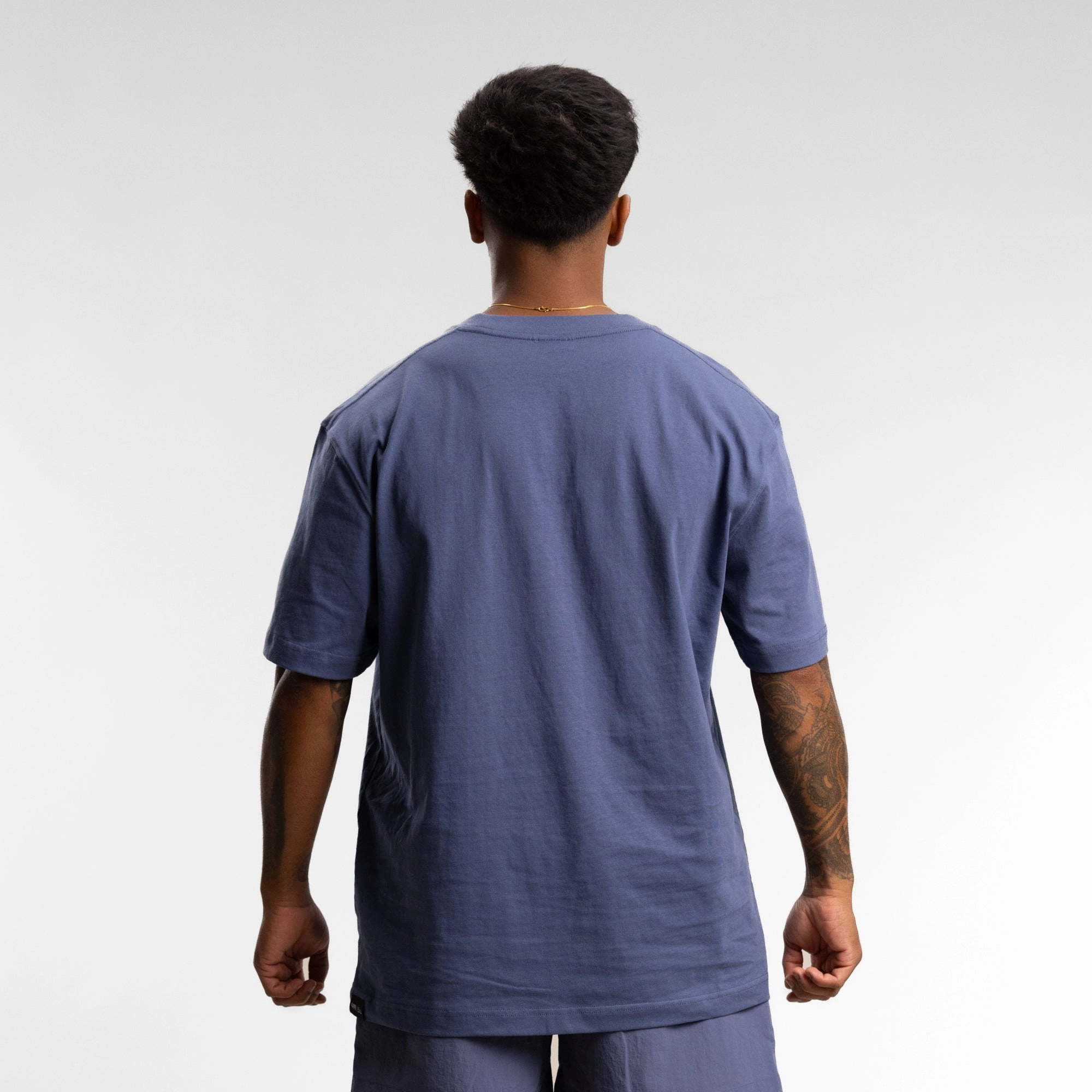 Checkered Box Block Tee Unisex Midnight