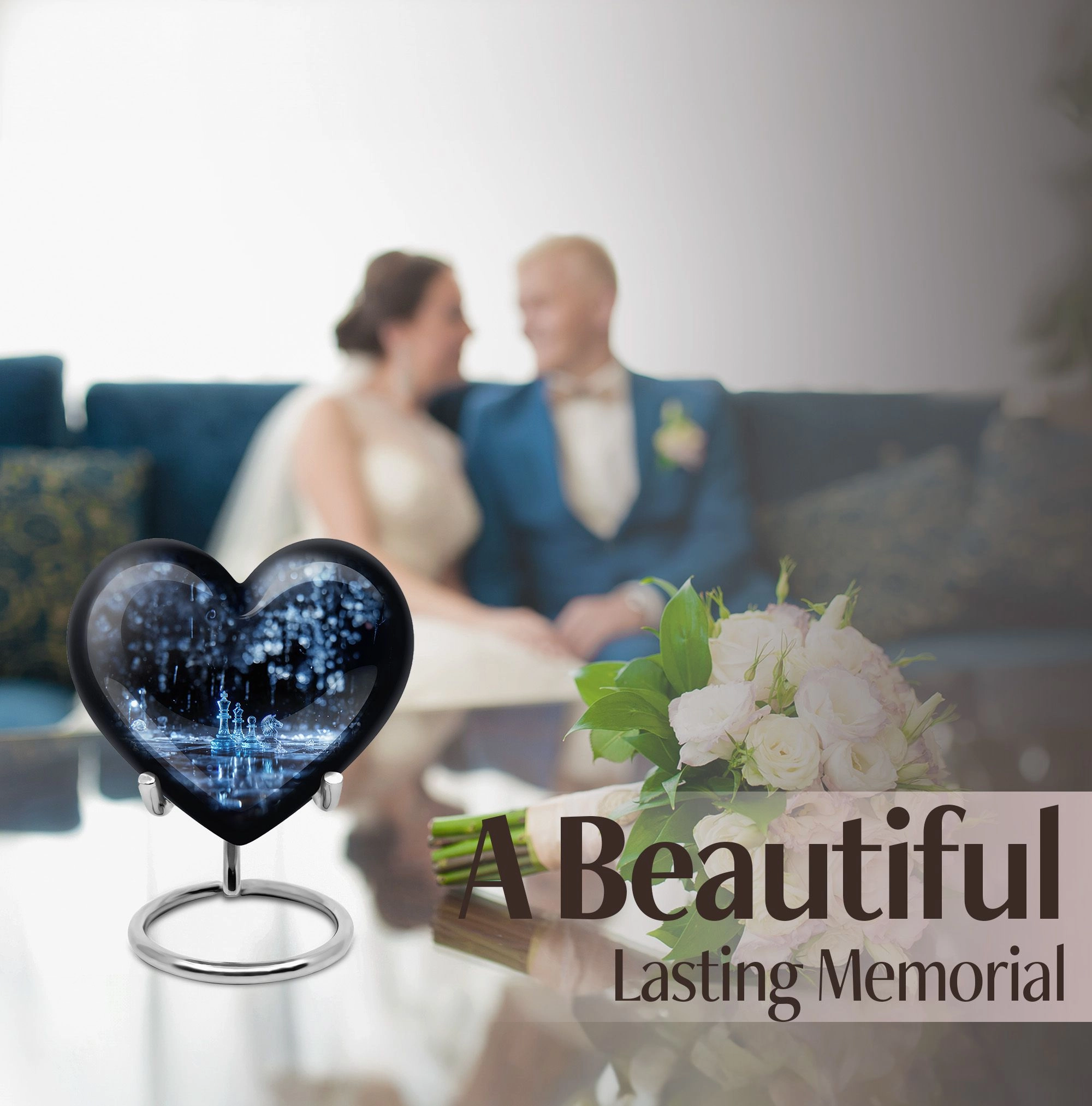 Chess-Themed Large Capacity Cremation Urn for Men